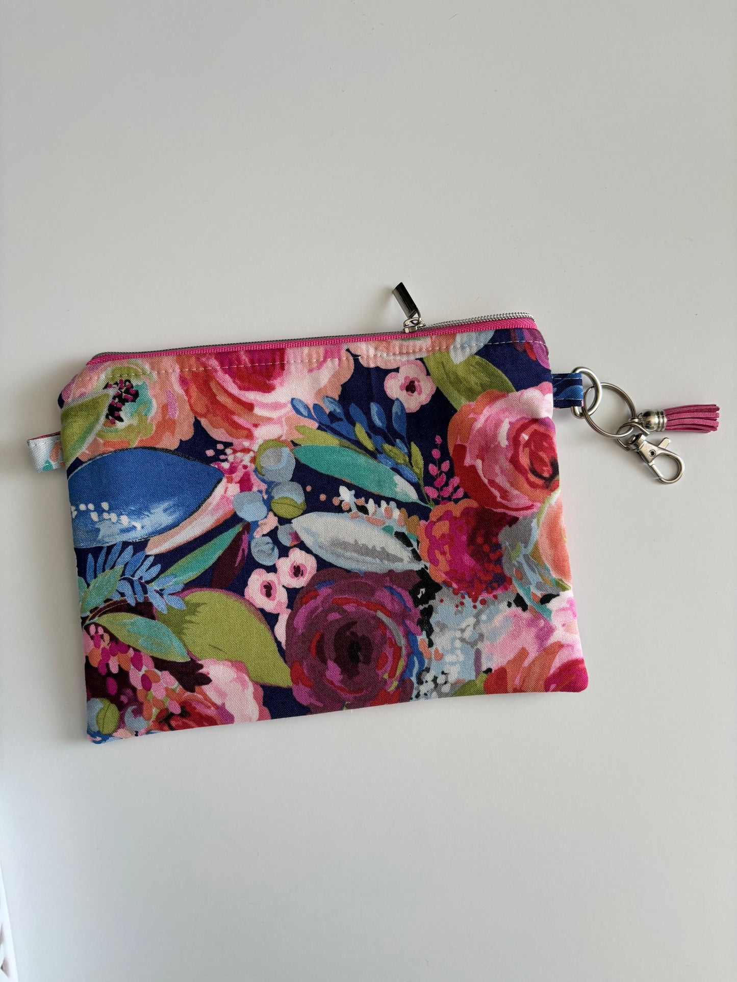 Blissful Blooms - Zippered Pouch (Medium Sized)