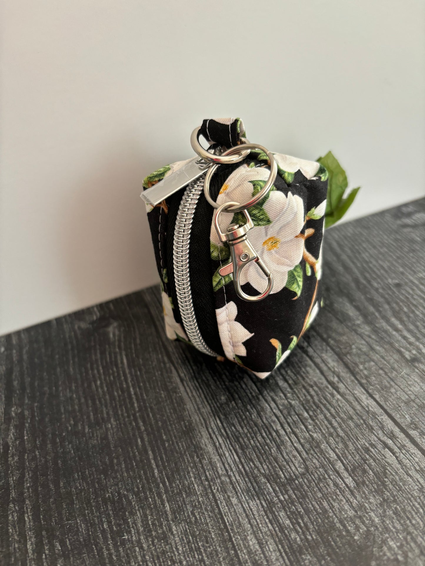 Magnolias on Black - Waste Bag Dispenser