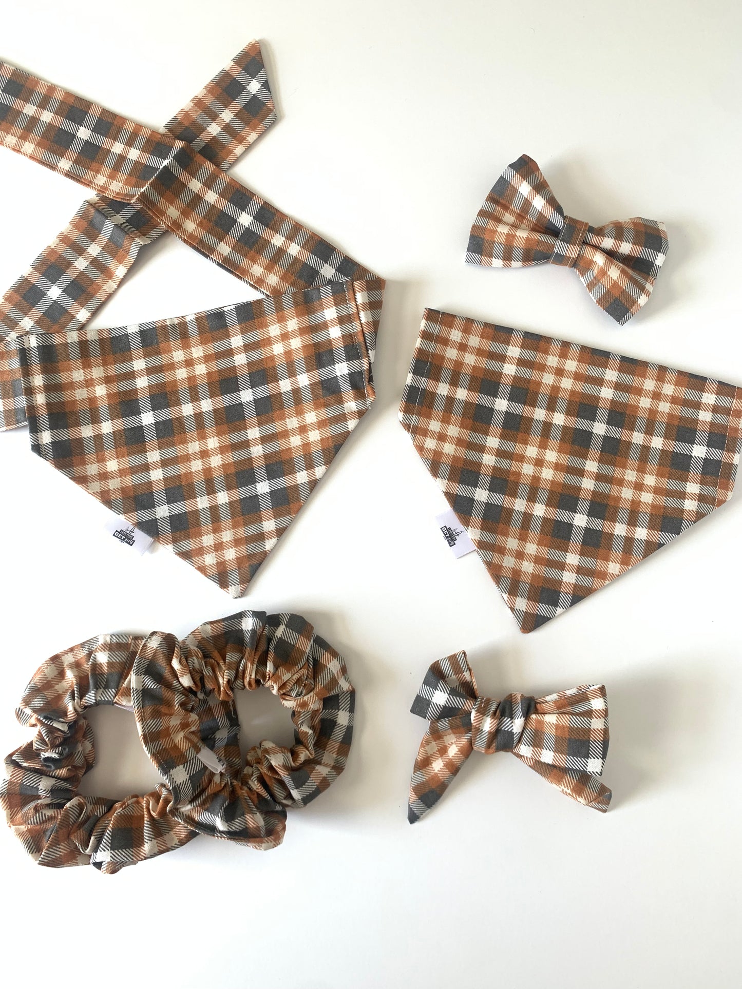 Pumpkin Pie Plaid - Pet Bow Tie