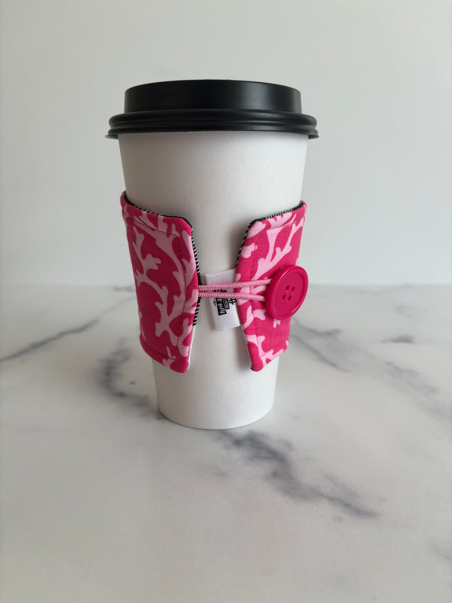 Pink Coral - Reusable Coffee Sleeve