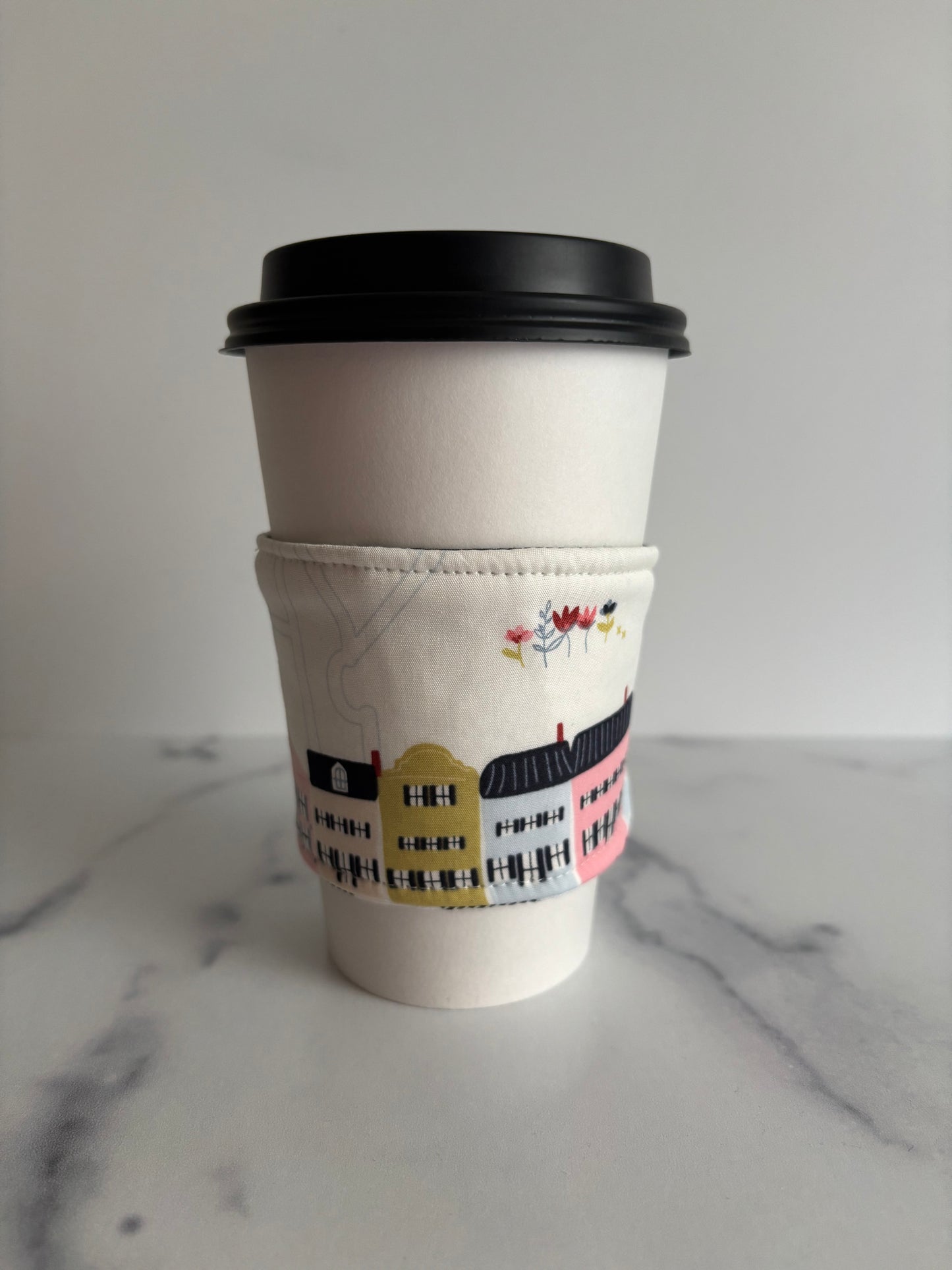 Rainbow Row - Reusable Coffee Sleeve