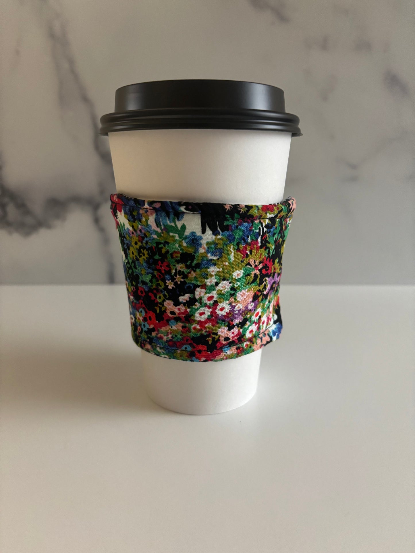 Abstract Floral - Reusable Coffee Sleeve