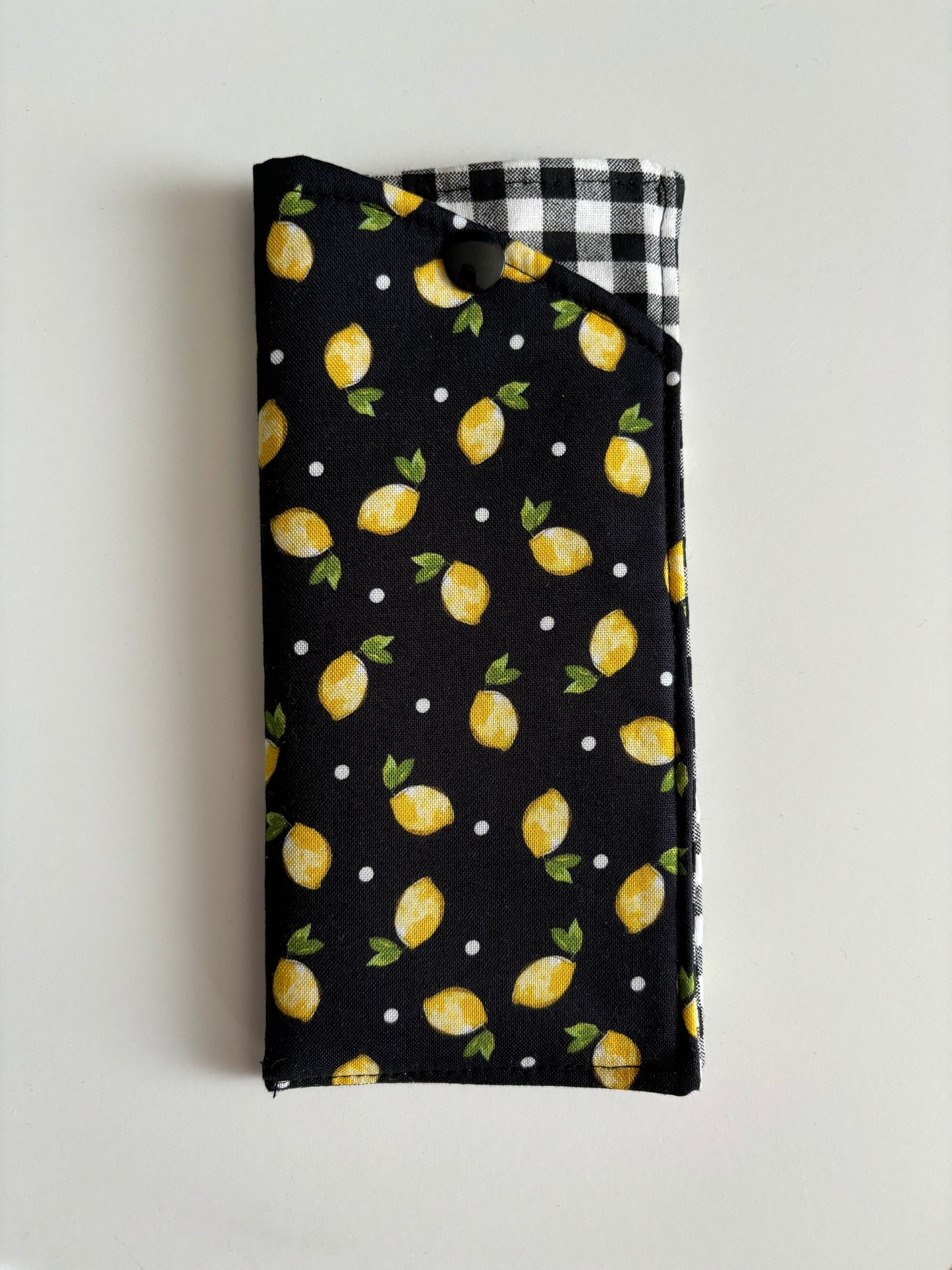 Lemons on Black - Glasses Case