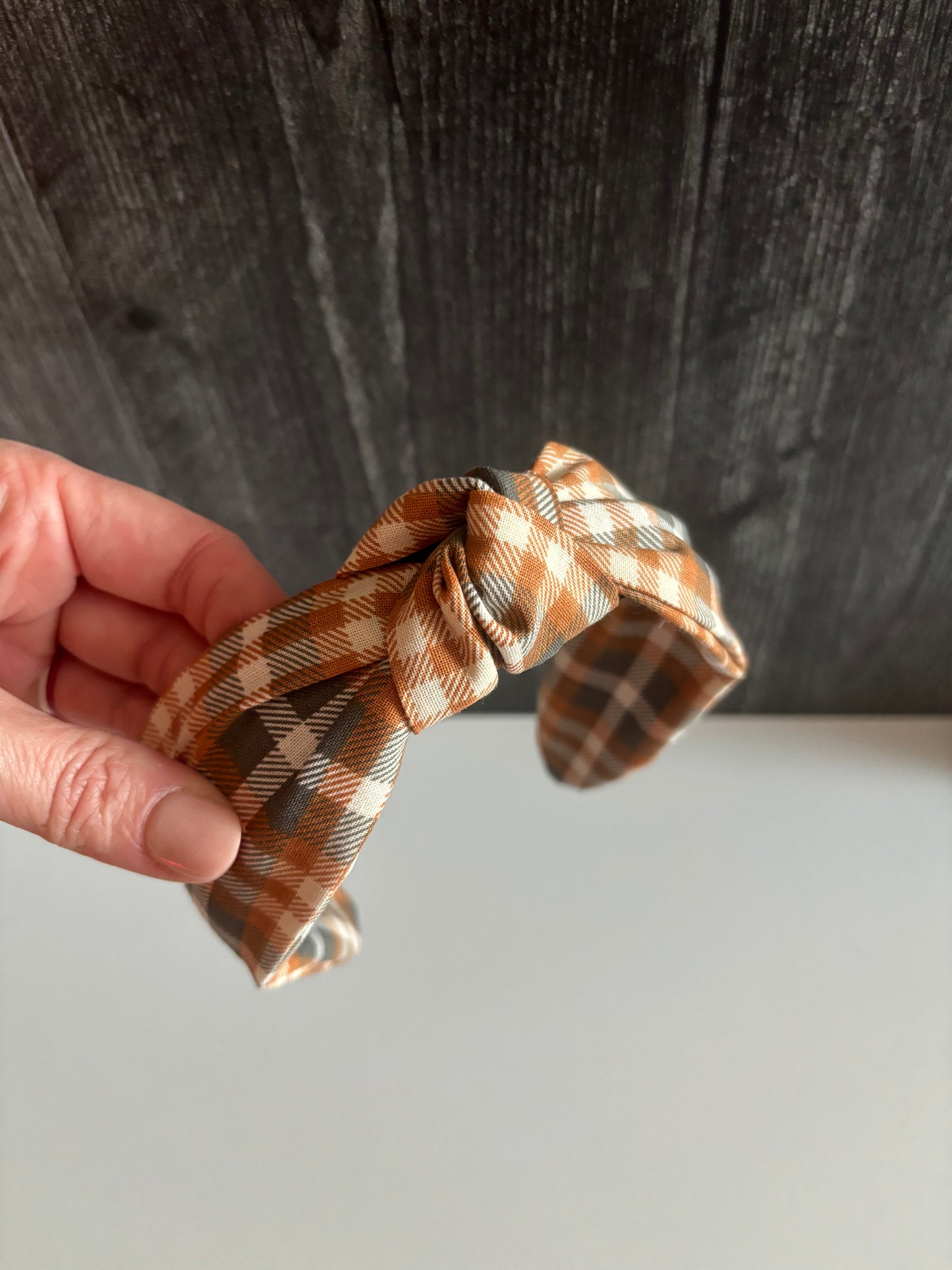 Pumpkin Pie Plaid - Knotted Headband