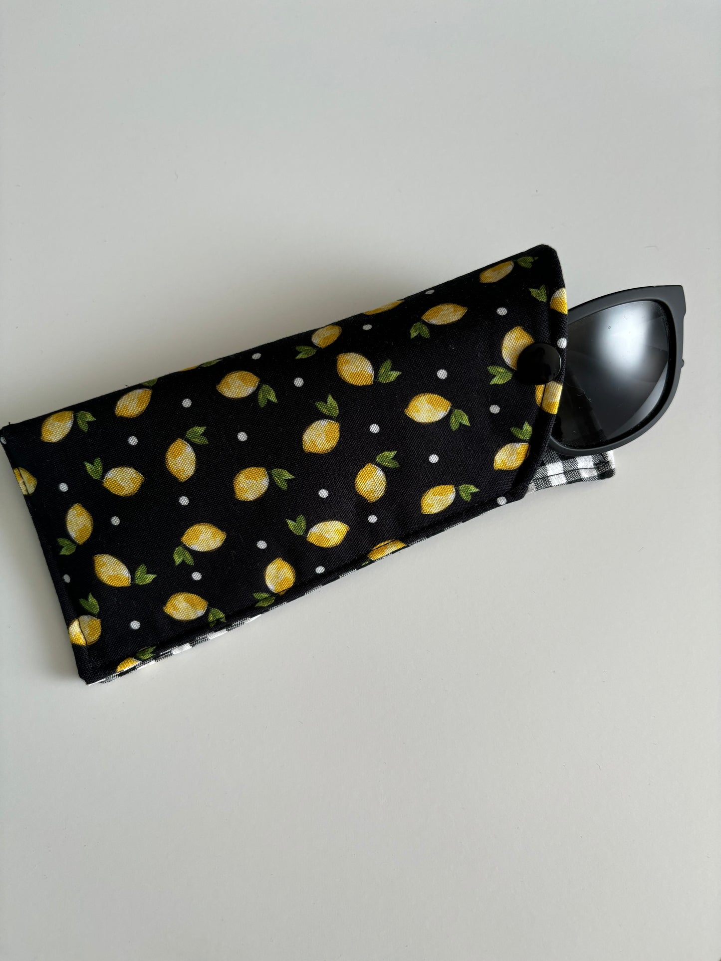 Lemons on Black - Glasses Case