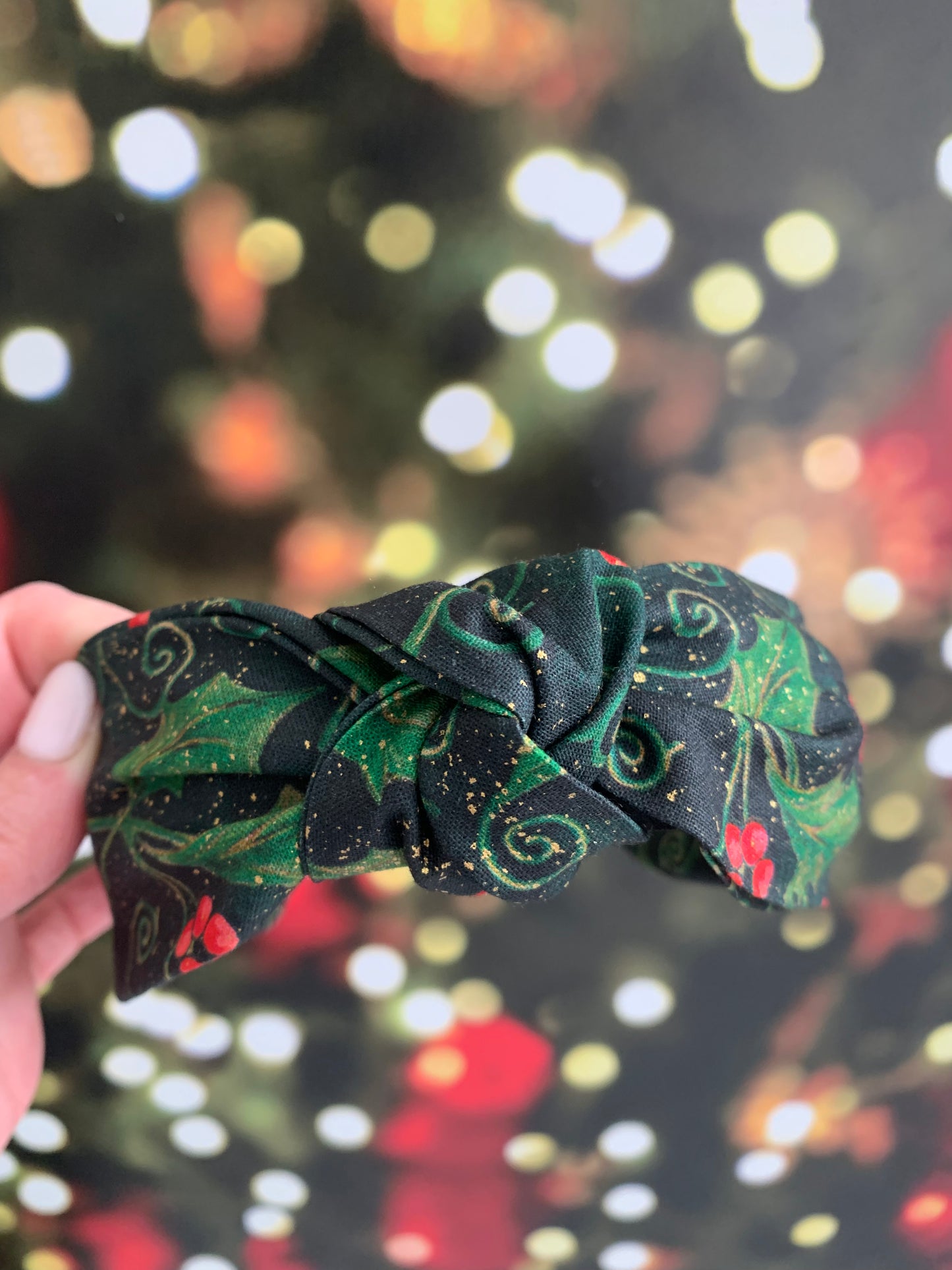 Sparkly Holly - Knotted Headband