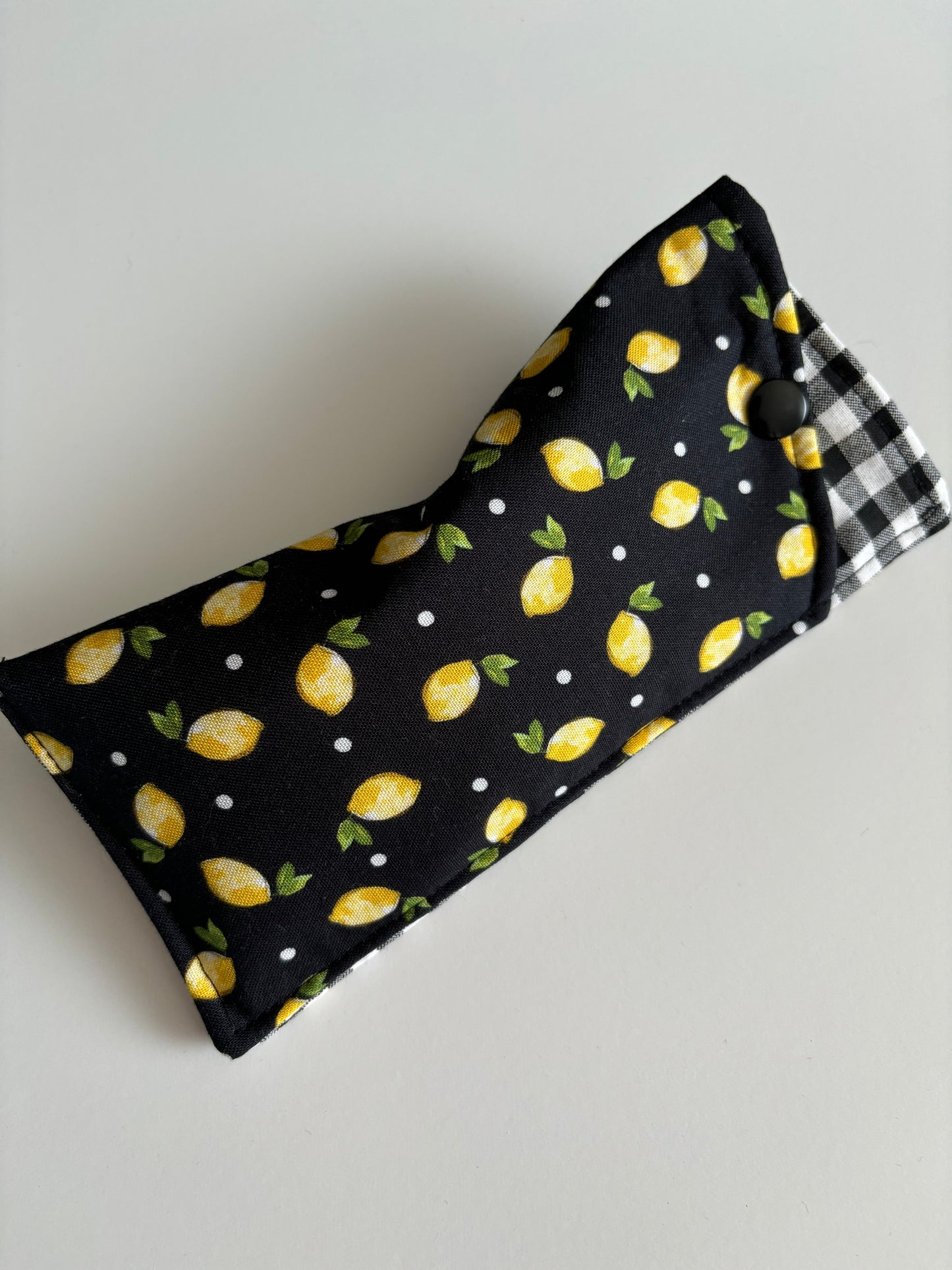 Lemons on Black - Glasses Case