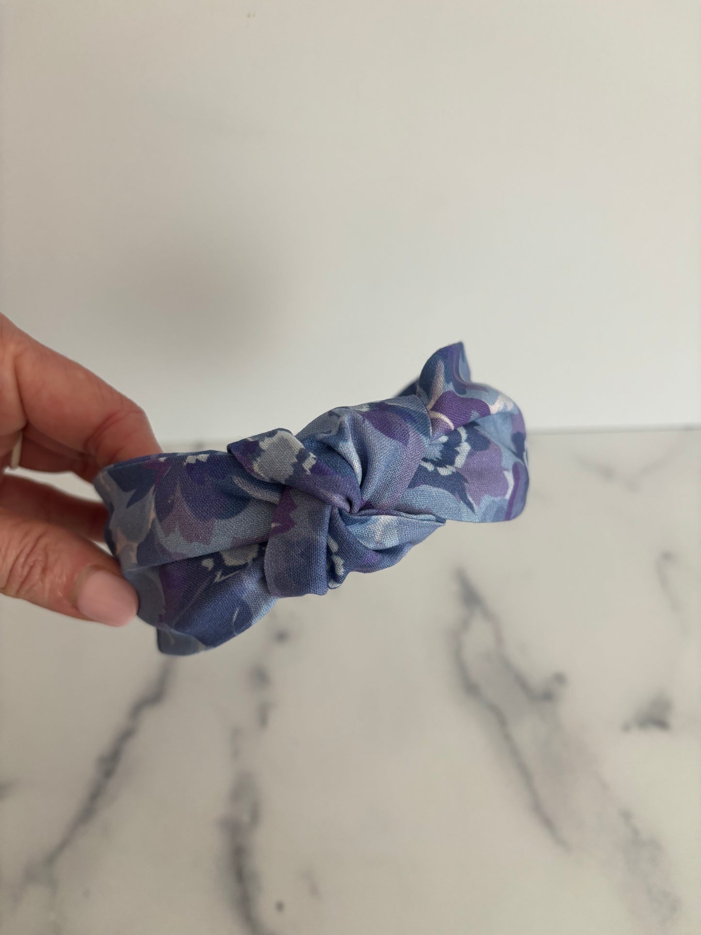 Violet Floral - Knotted Headband