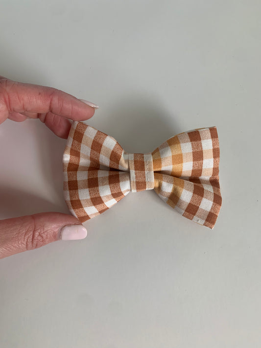 Autumn Gingham - Pet Bow Tie