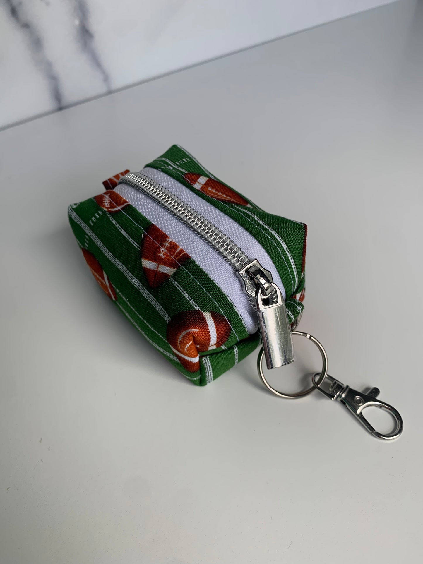 Footballs on Green - Waste Bag Dispenser