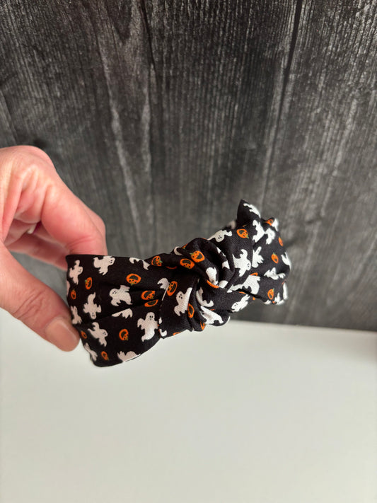 Pumpkins and Ghosts - Knotted Headband