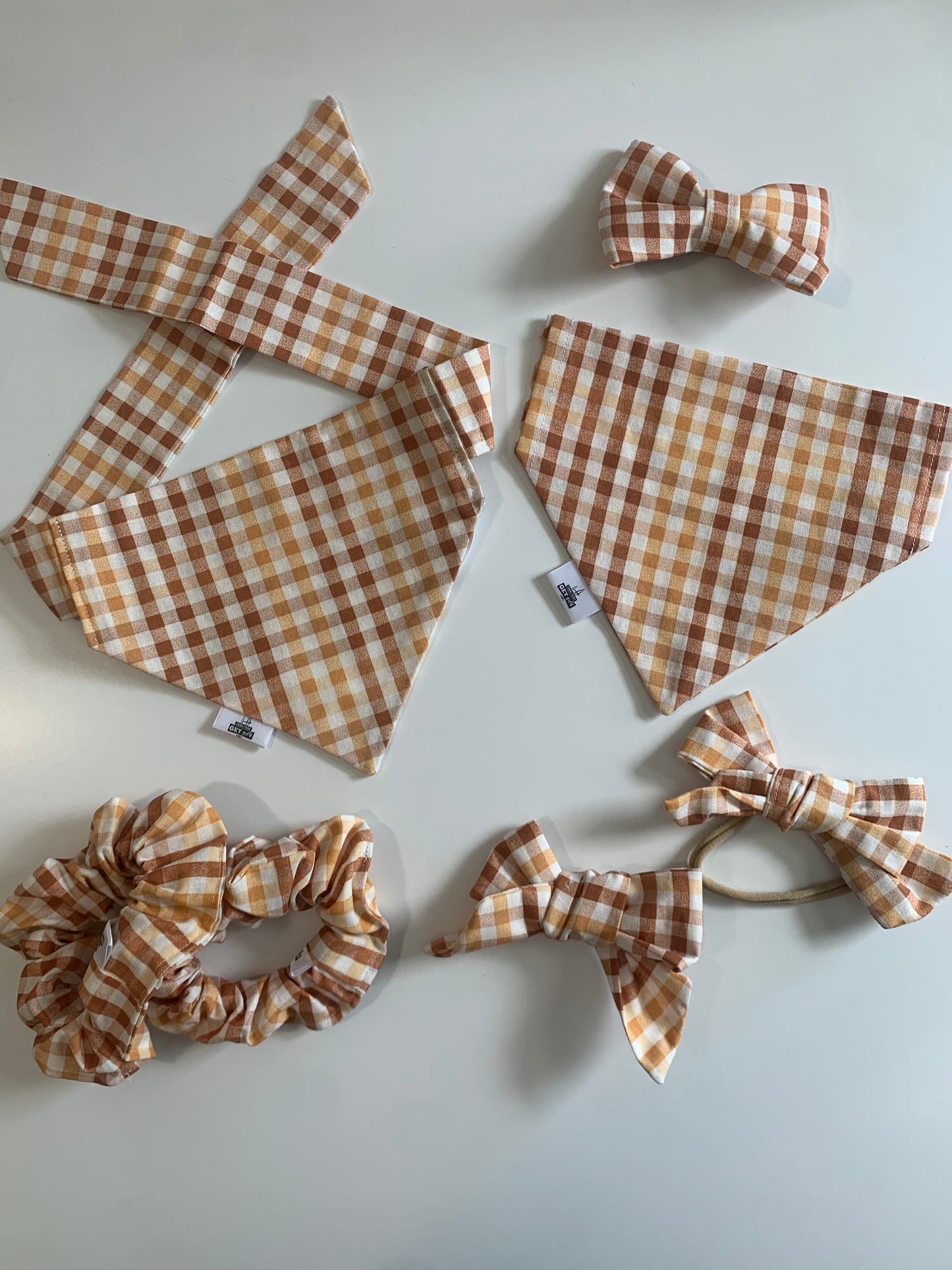 Autumn Gingham - Pet Bow Tie