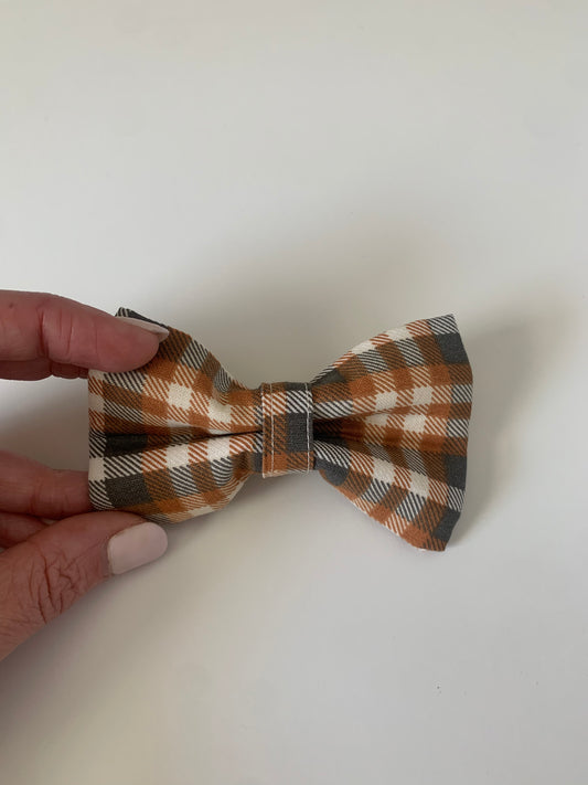 Pumpkin Pie Plaid - Pet Bow Tie