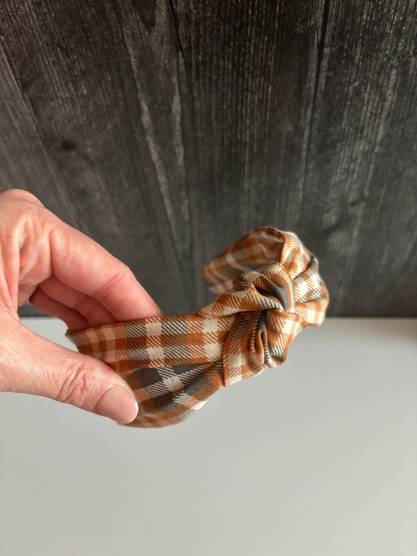 Pumpkin Pie Plaid - Knotted Headband