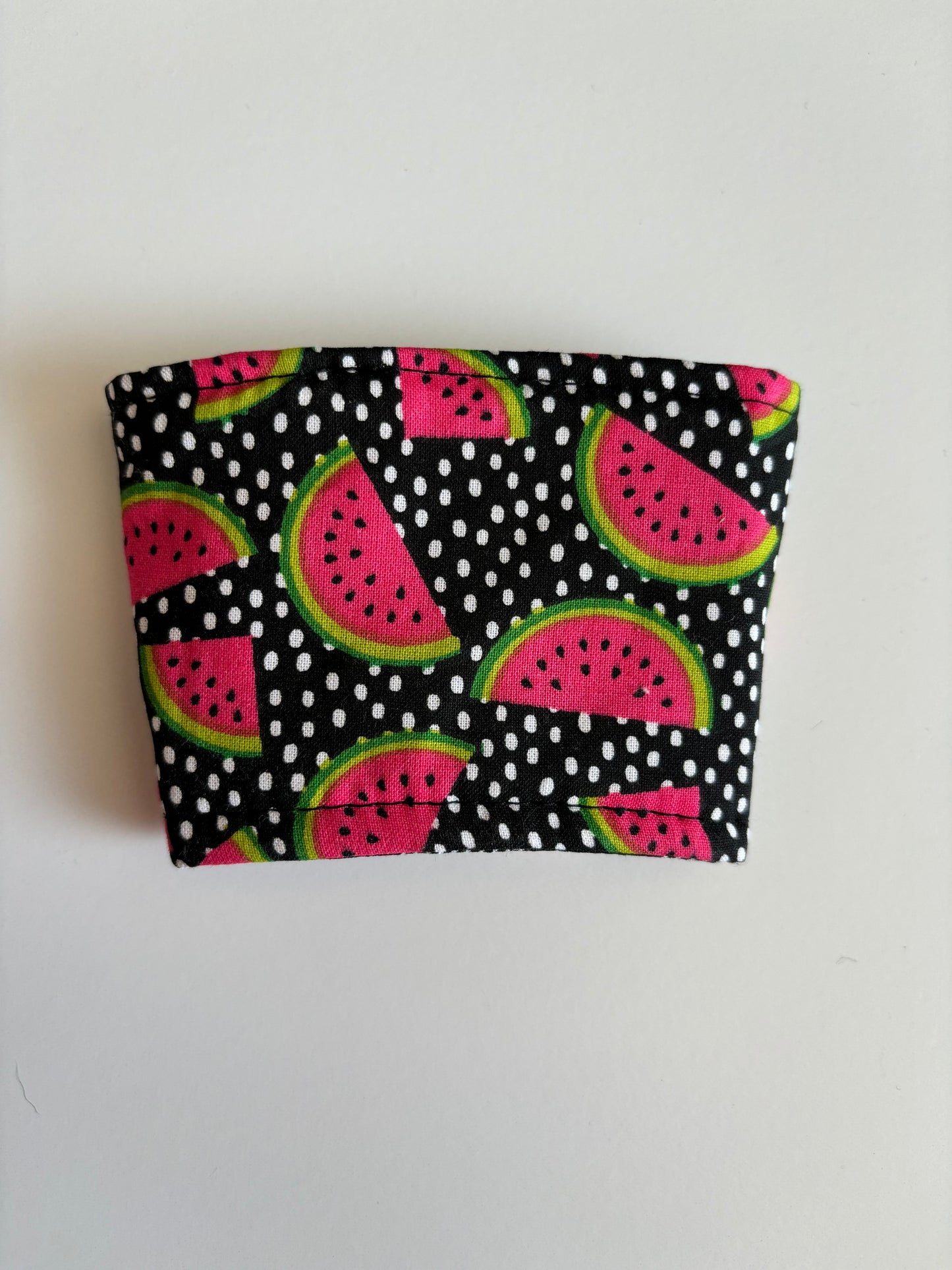 Watermelons on Black - Reusable Coffee Sleeve