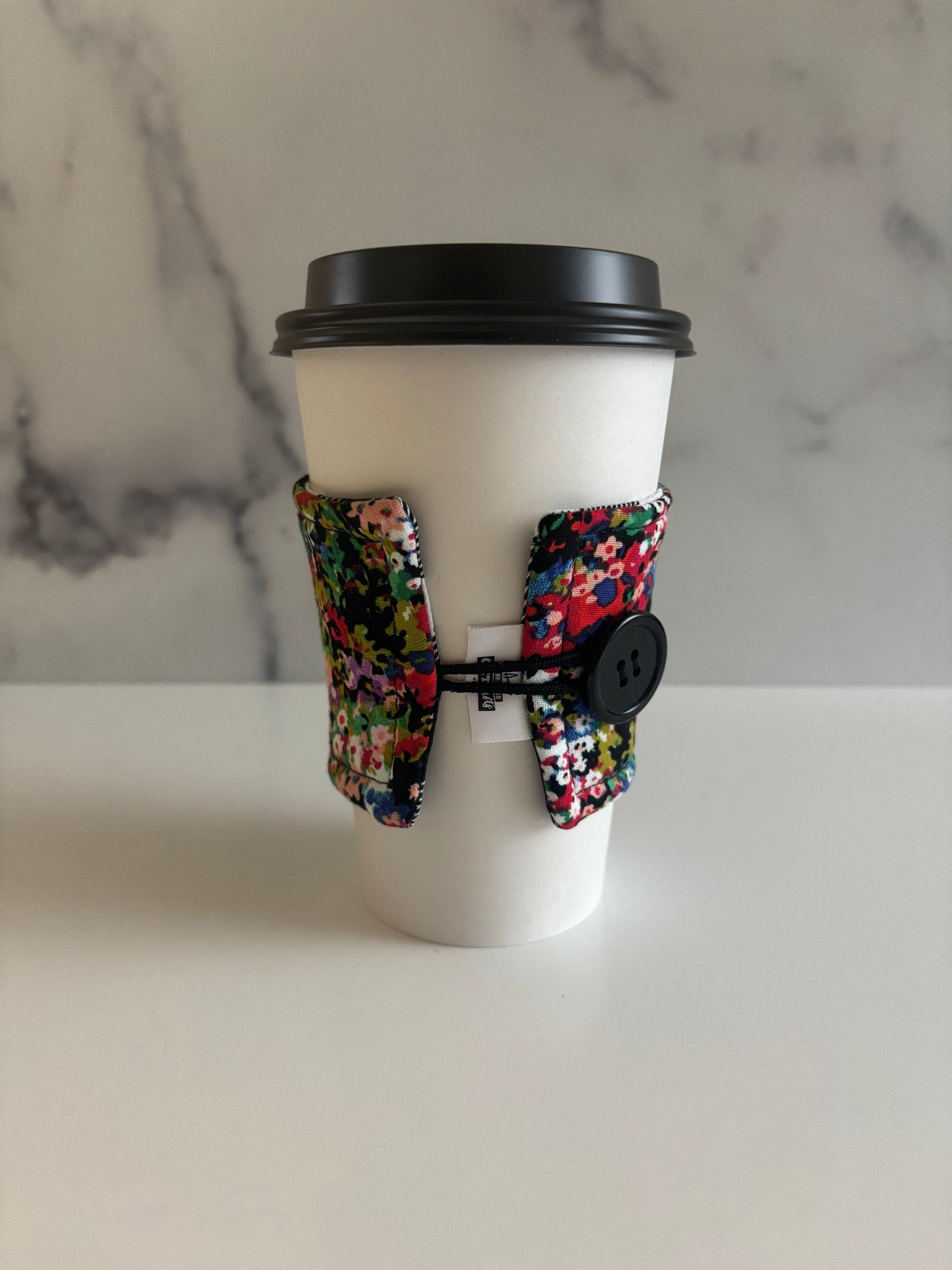 Abstract Floral - Reusable Coffee Sleeve