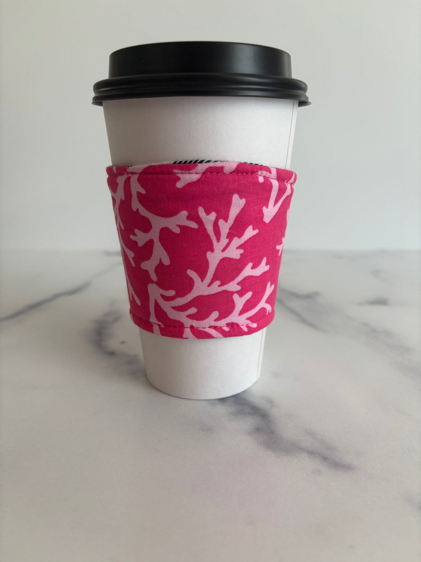 Pink Coral - Reusable Coffee Sleeve