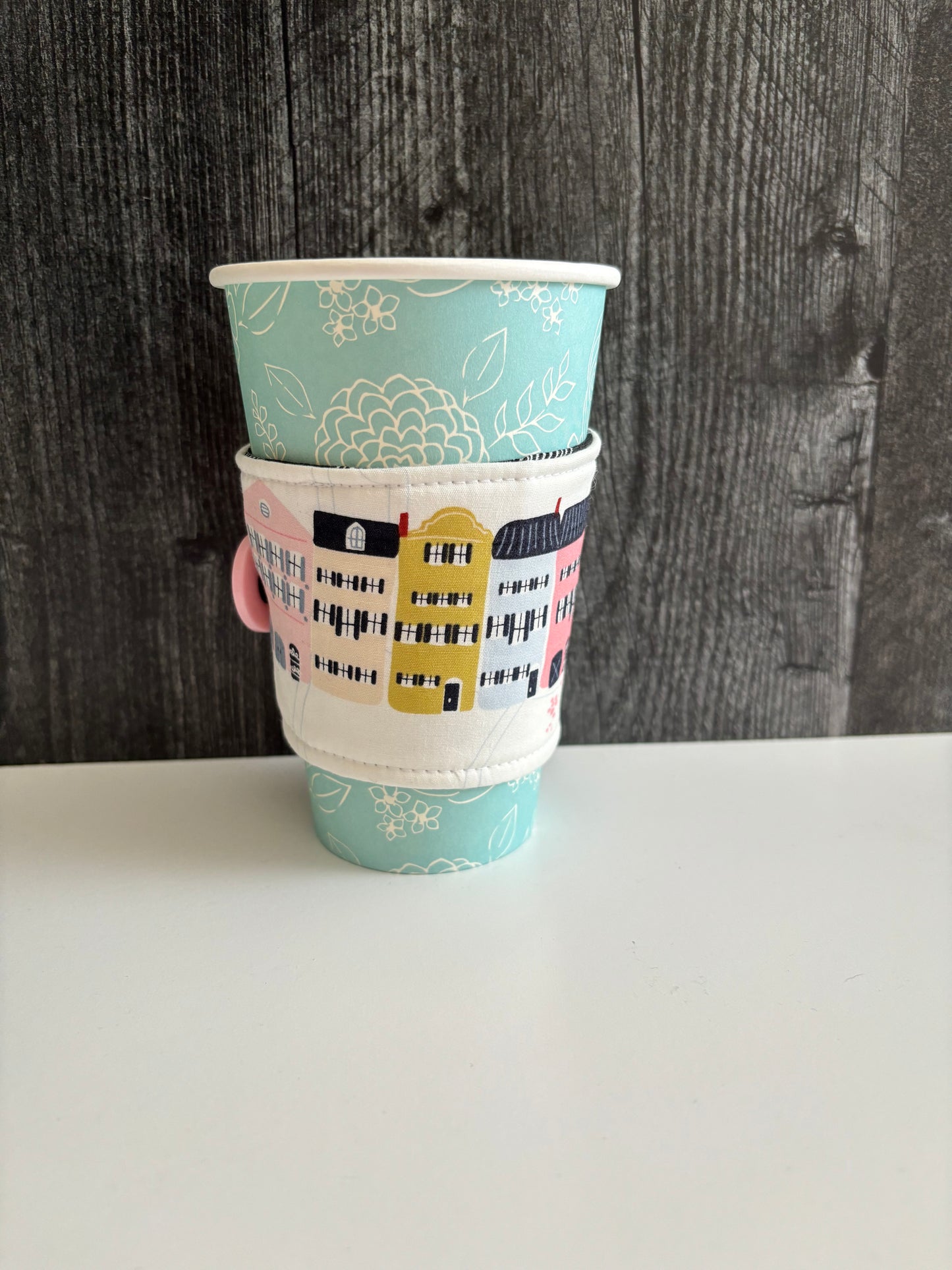 Rainbow Row - Reusable Coffee Sleeve