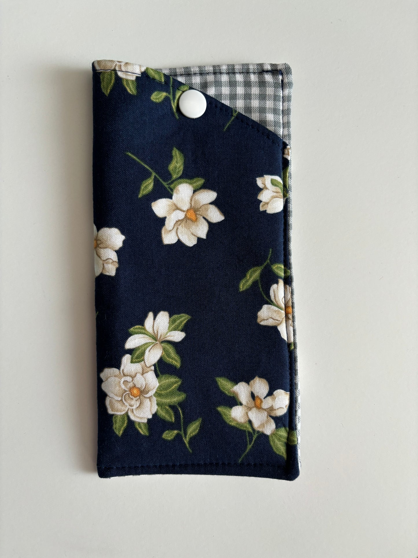 Magnolias on Navy - Glasses Case