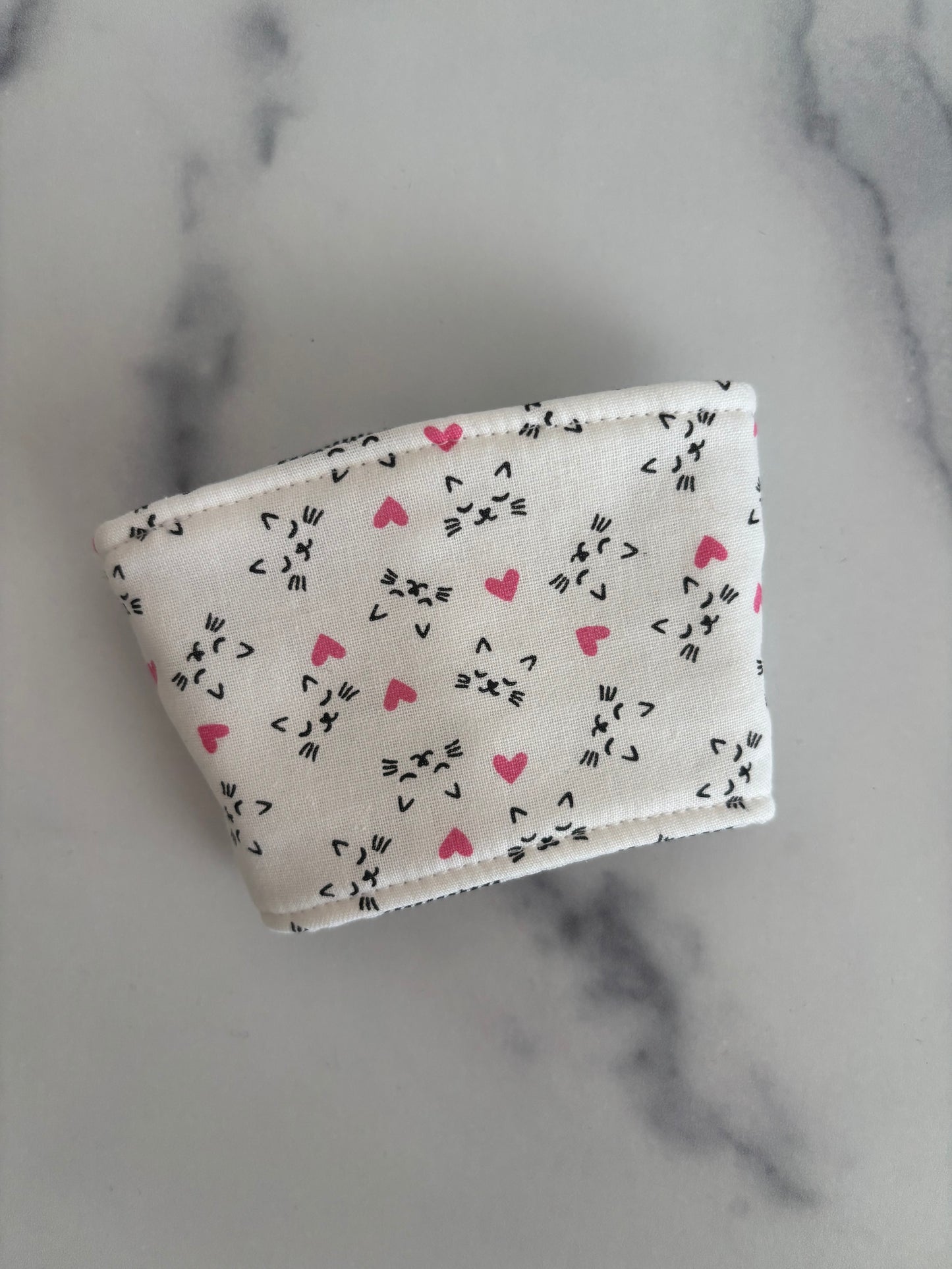 Cats with Hearts - Reusable Coffee Sleeve