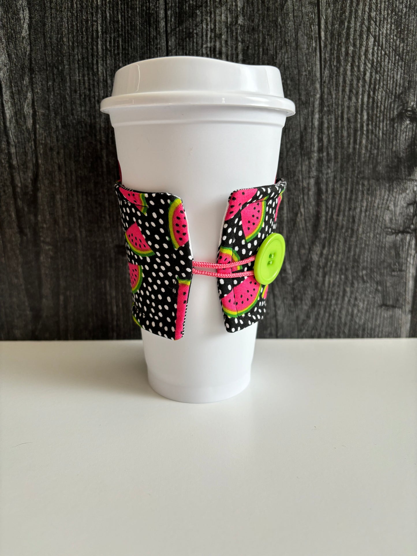 Watermelons on Black - Reusable Coffee Sleeve