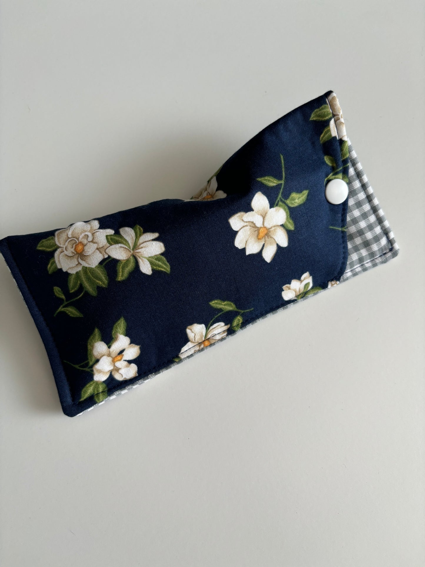 Magnolias on Navy - Glasses Case