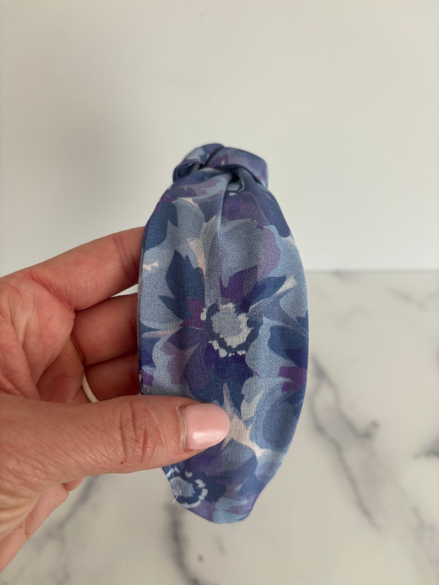 Violet Floral - Knotted Headband