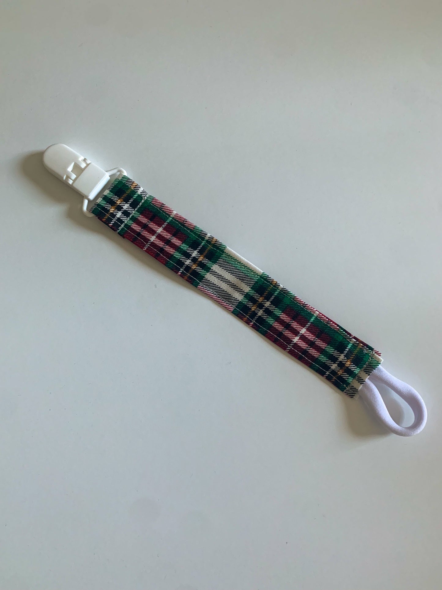 Holiday Plaid - Paci Clip