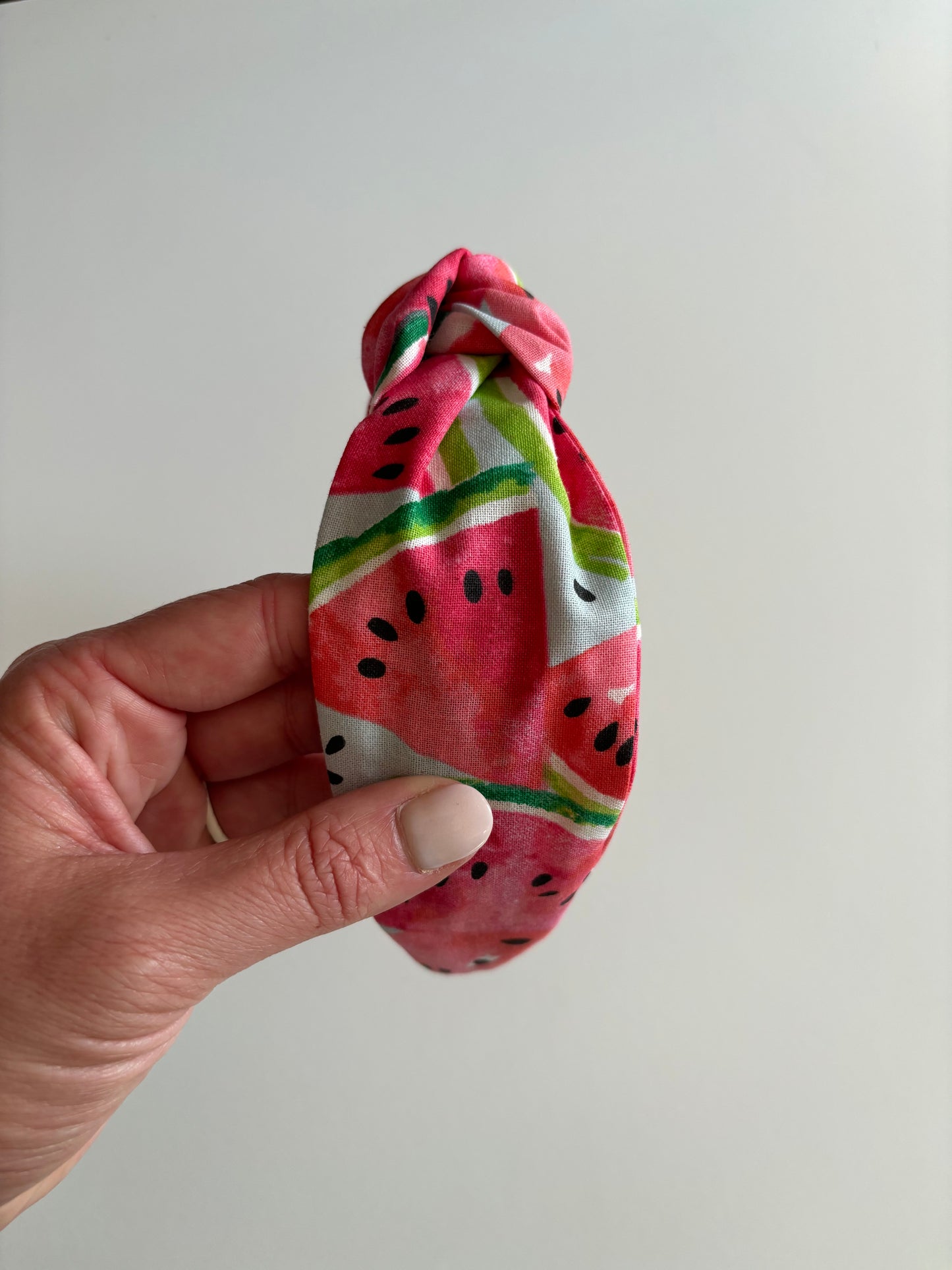 Watermelons on Baby Blue - Knotted Headband