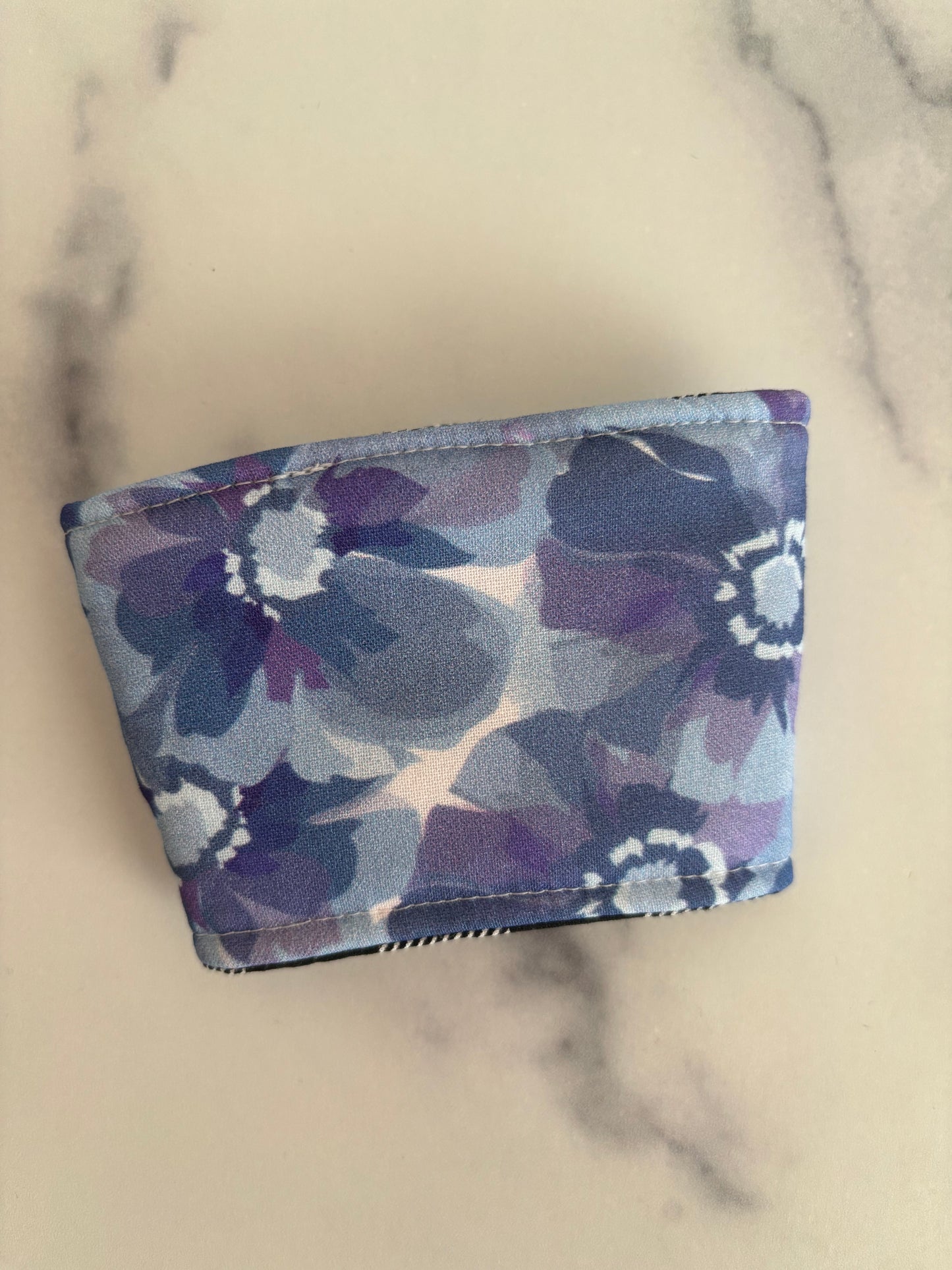 Violet Floral - Reusable Coffee Sleeve