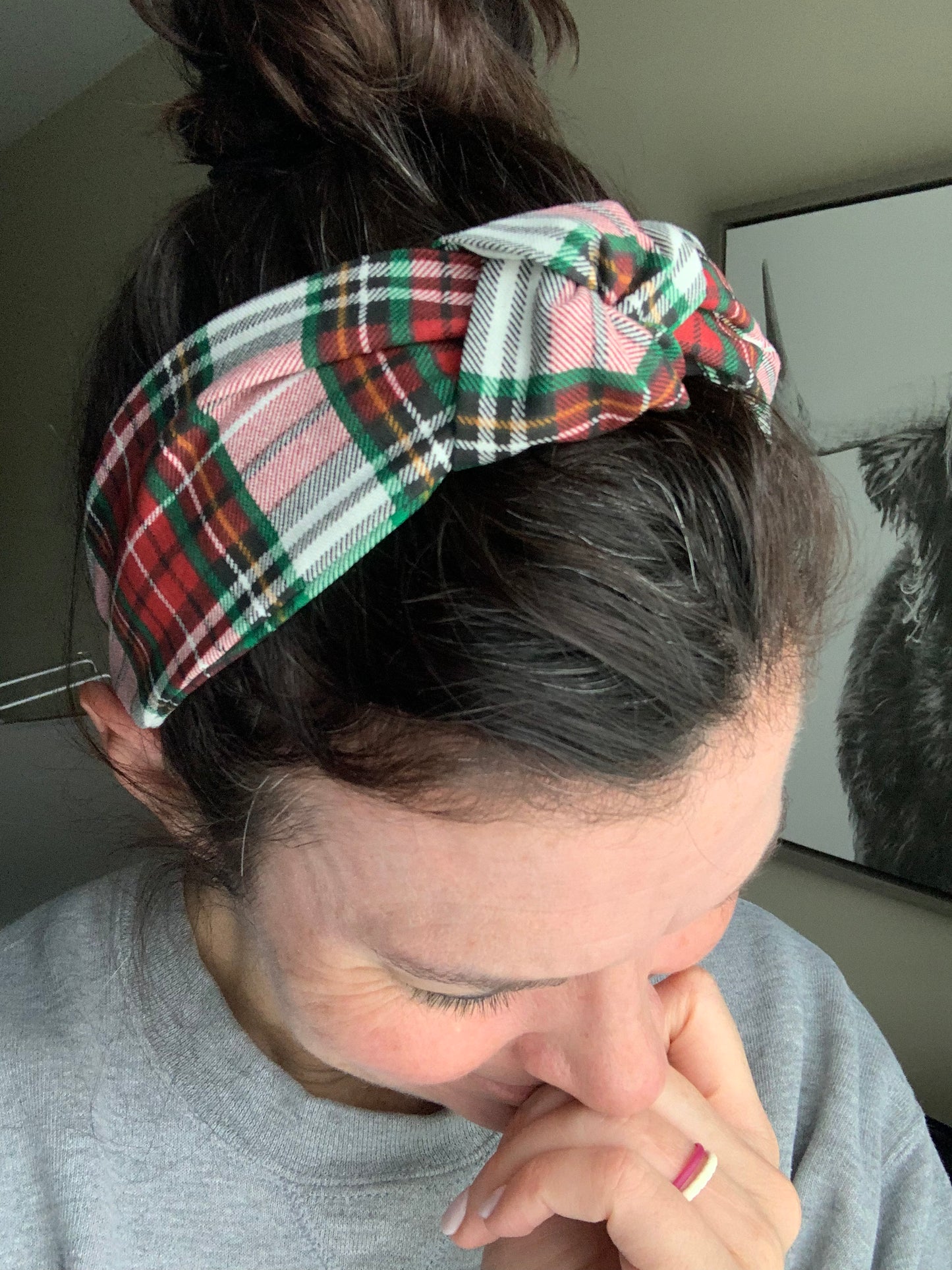 Holiday Plaid - Knotted Headband