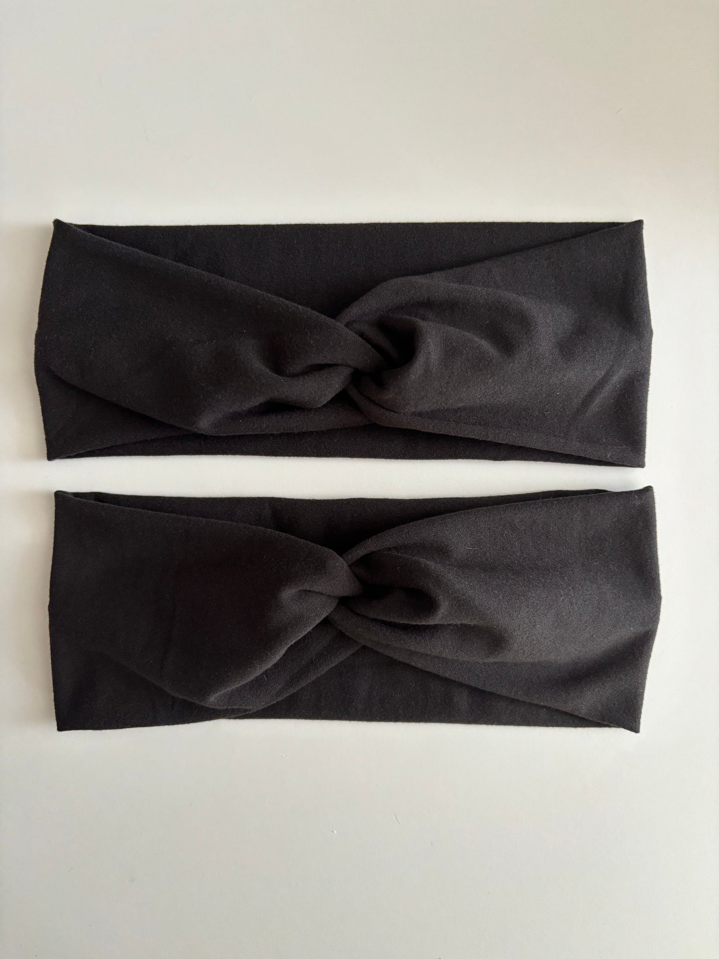 Solid Black - Twisted Knit Headbands