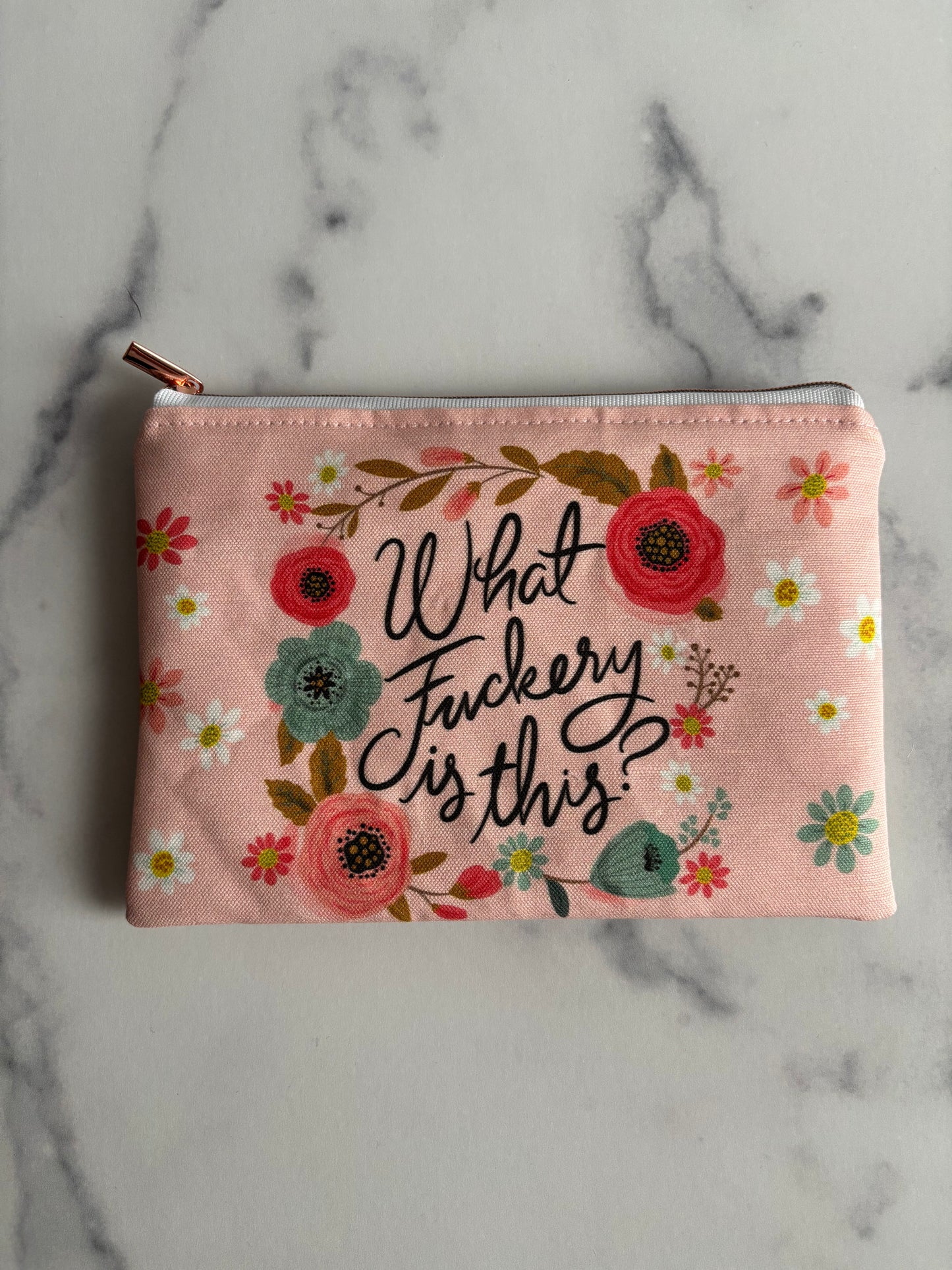 What Fuckery is This? - Sweary Zippered Pouch (Medium Sized)