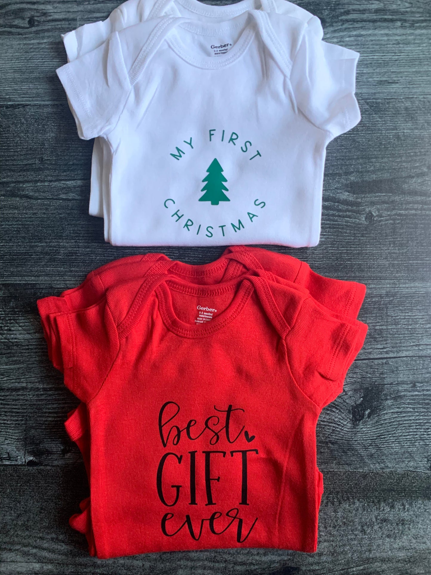 My First Christmas - Long Sleeve Baby Onesie