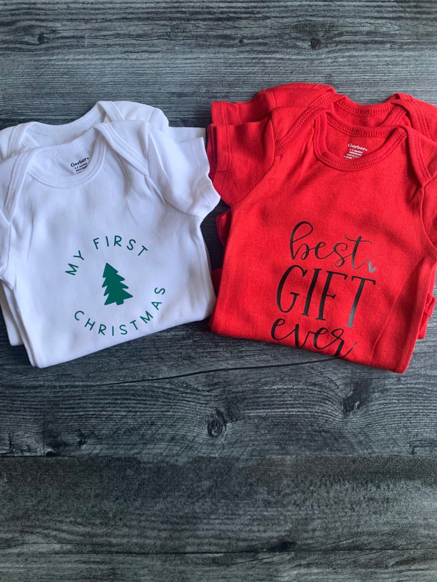 My First Christmas - Long Sleeve Baby Onesie