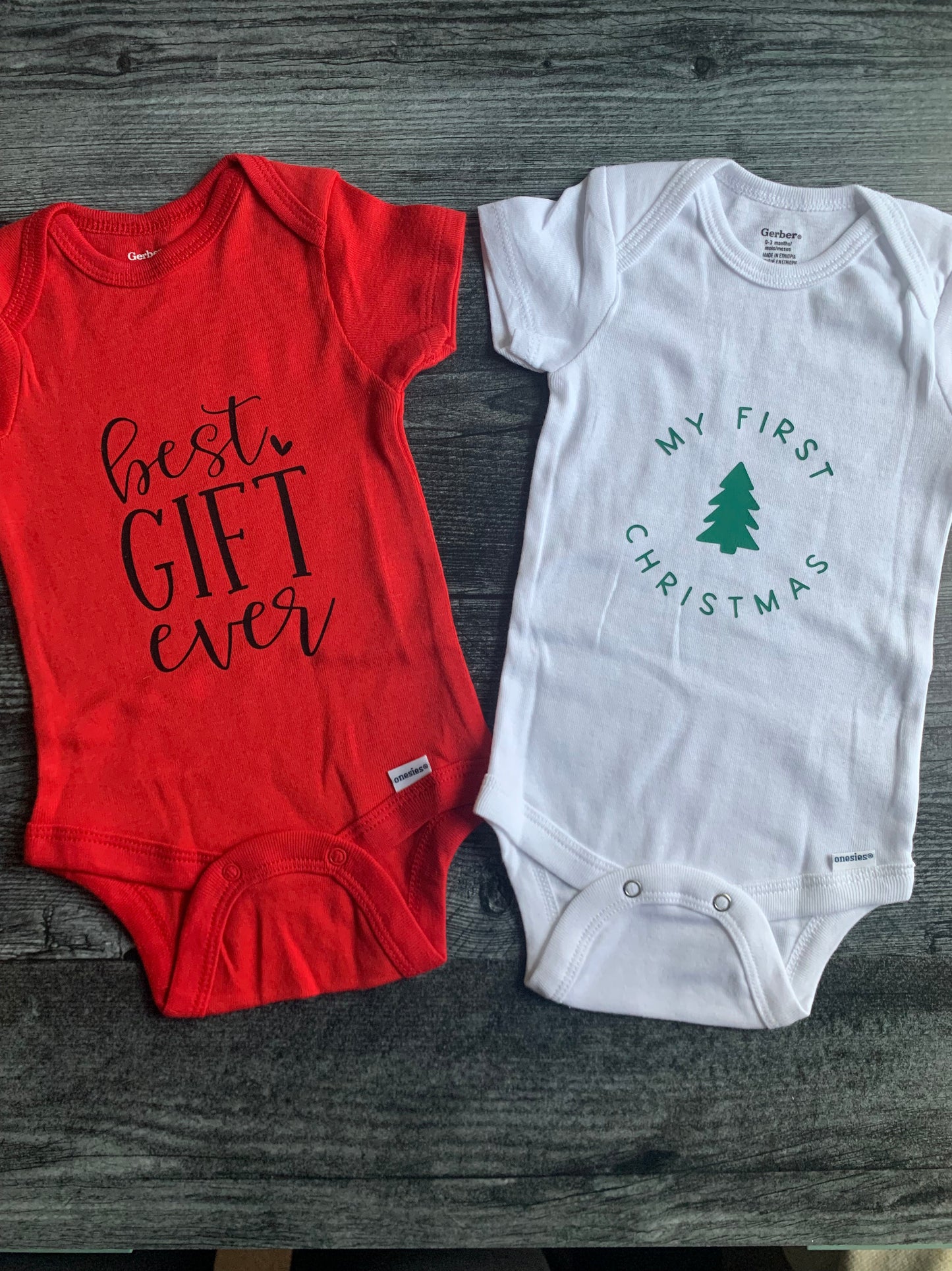 My First Christmas - Long Sleeve Baby Onesie