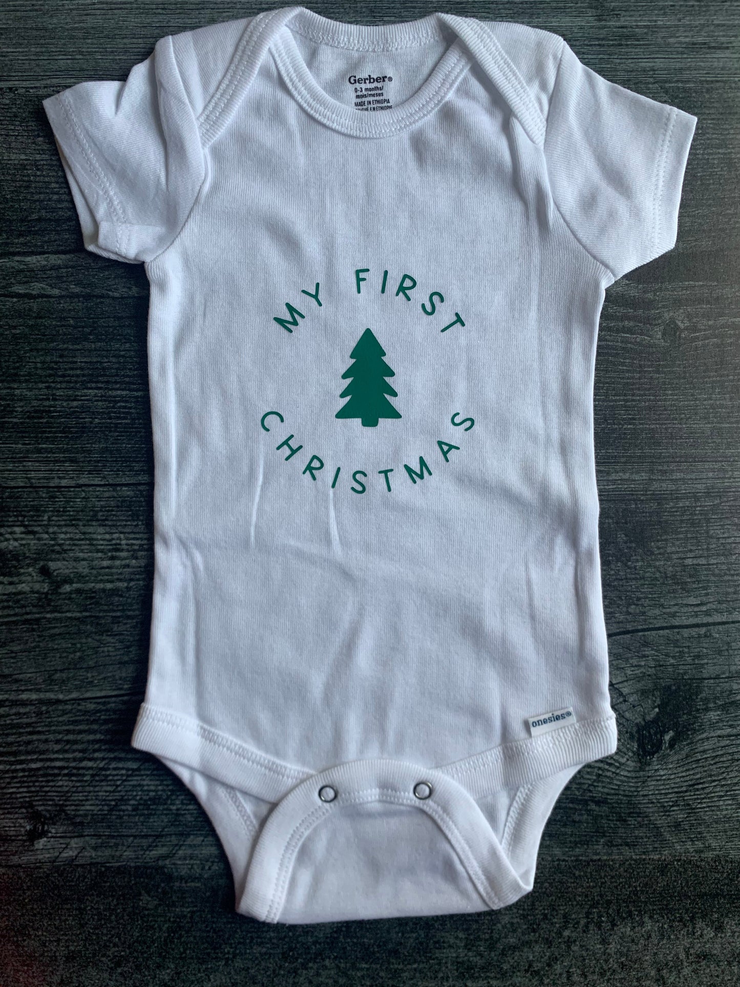 My First Christmas - Long Sleeve Baby Onesie