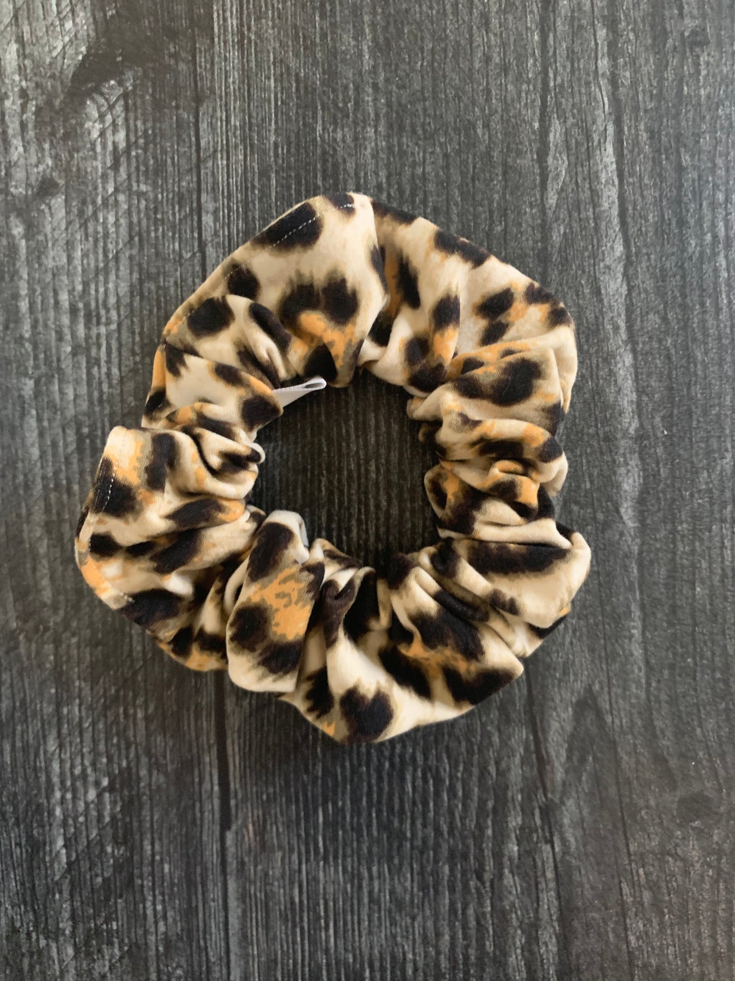 Leopard Print - Knit Scrunchie