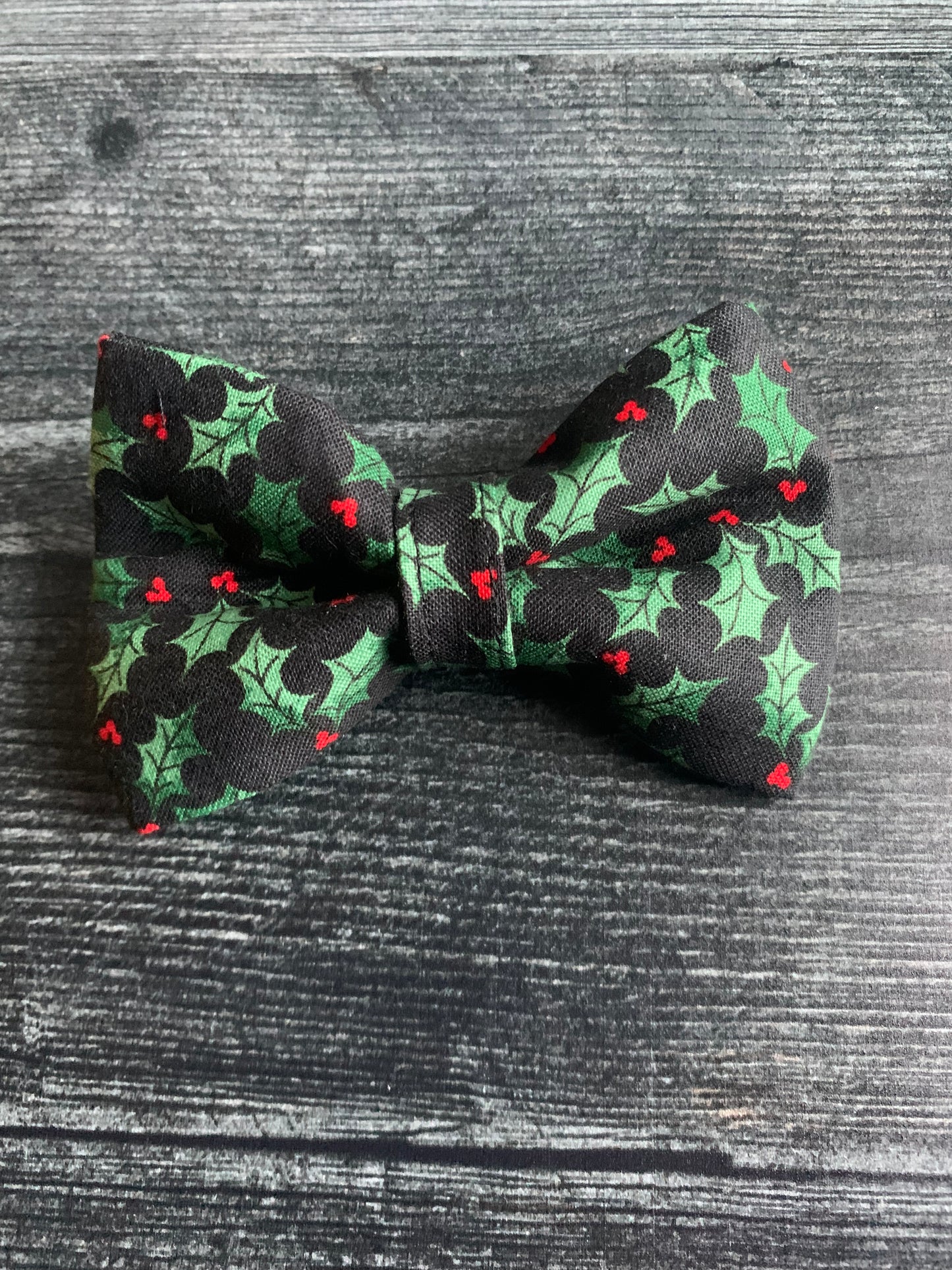 Holly on Black - Pet Bow Tie