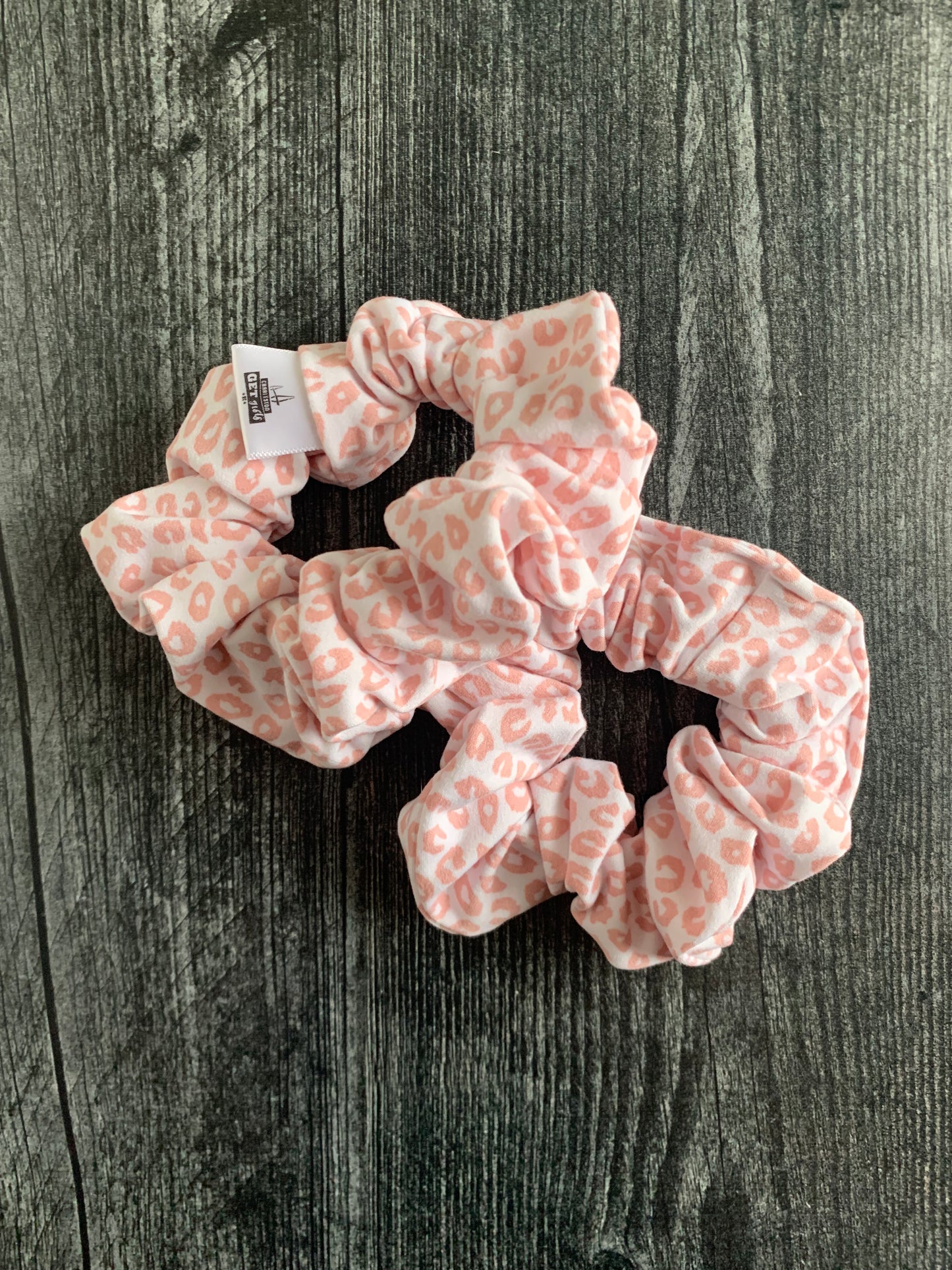 Pink Animal Print - Knit Scrunchie