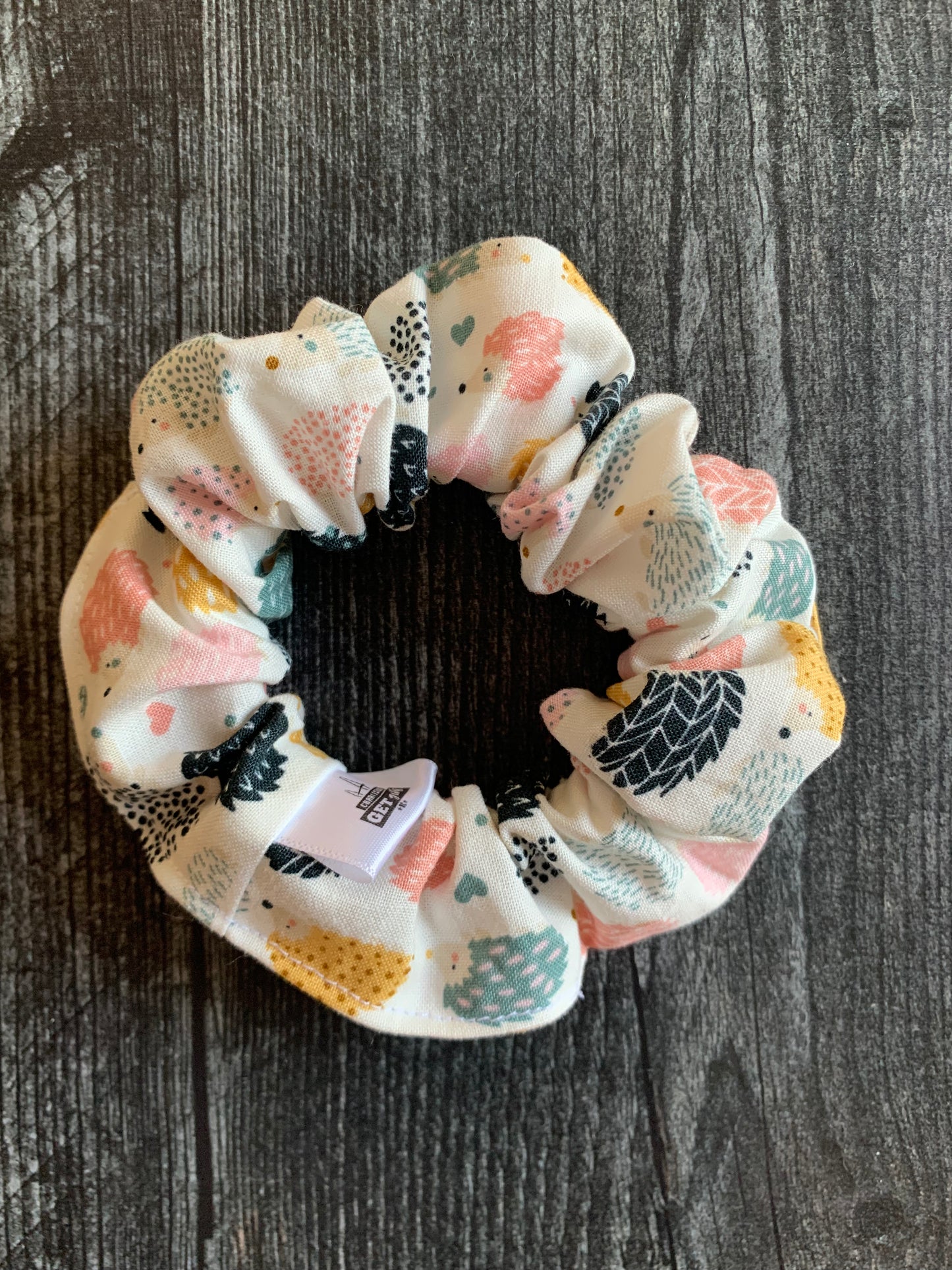 Prickles Hedgehog - Cotton Scrunchie