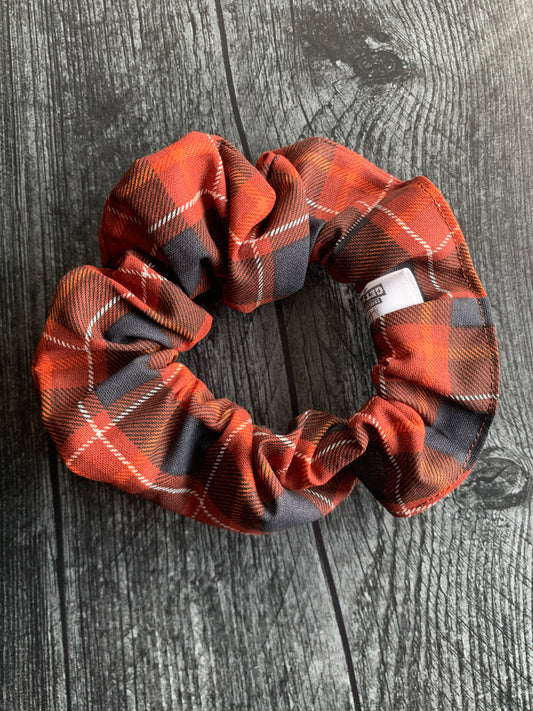 Harvest Plaid - Cotton Scrunchie