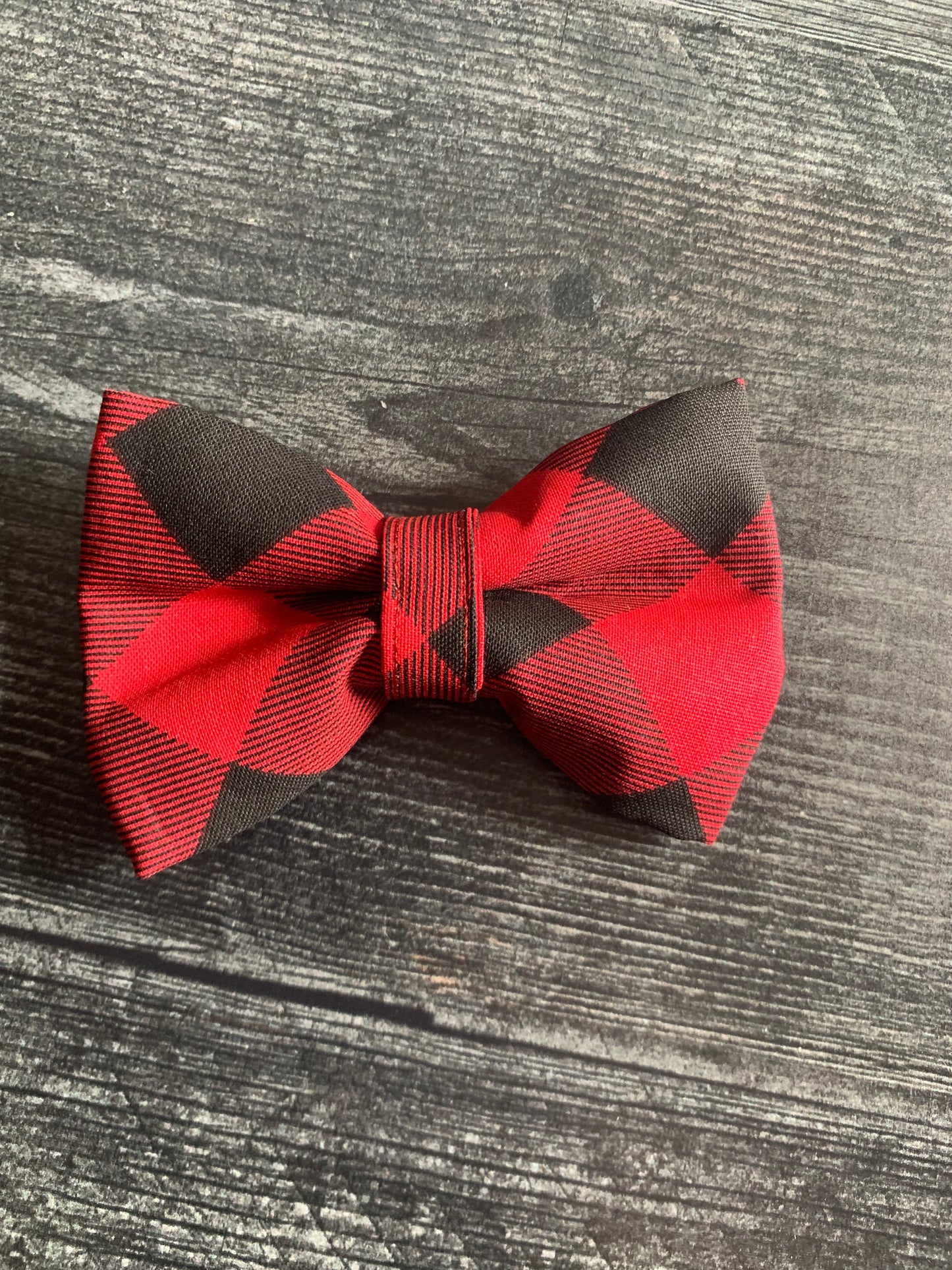 Red and Black Buffalo Check - Pet Bow Tie