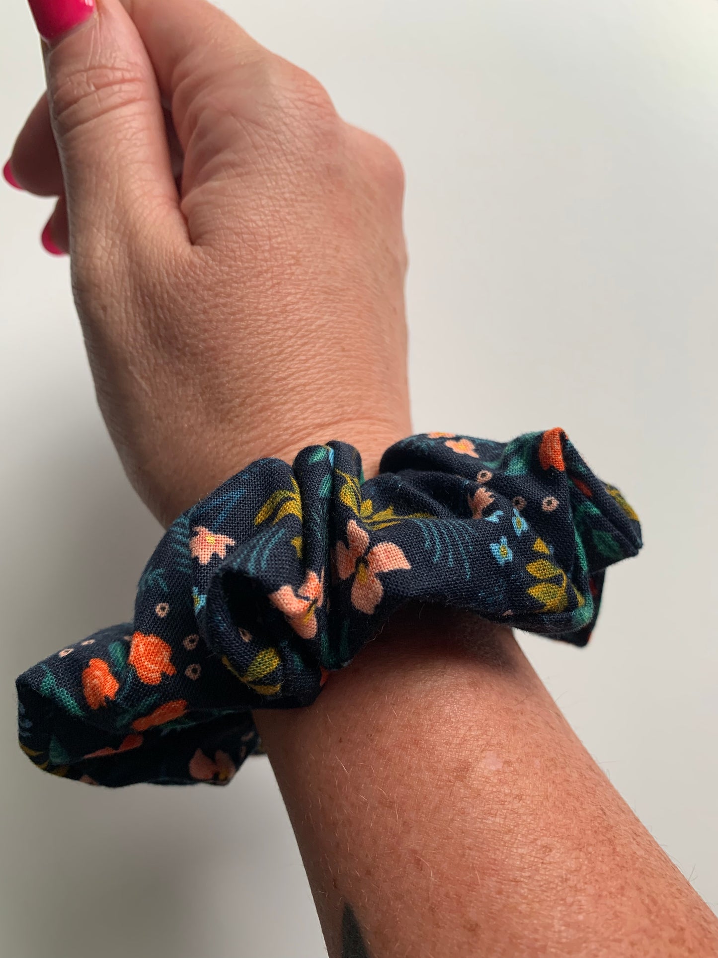 Wildwood Navy - Cotton Scrunchie