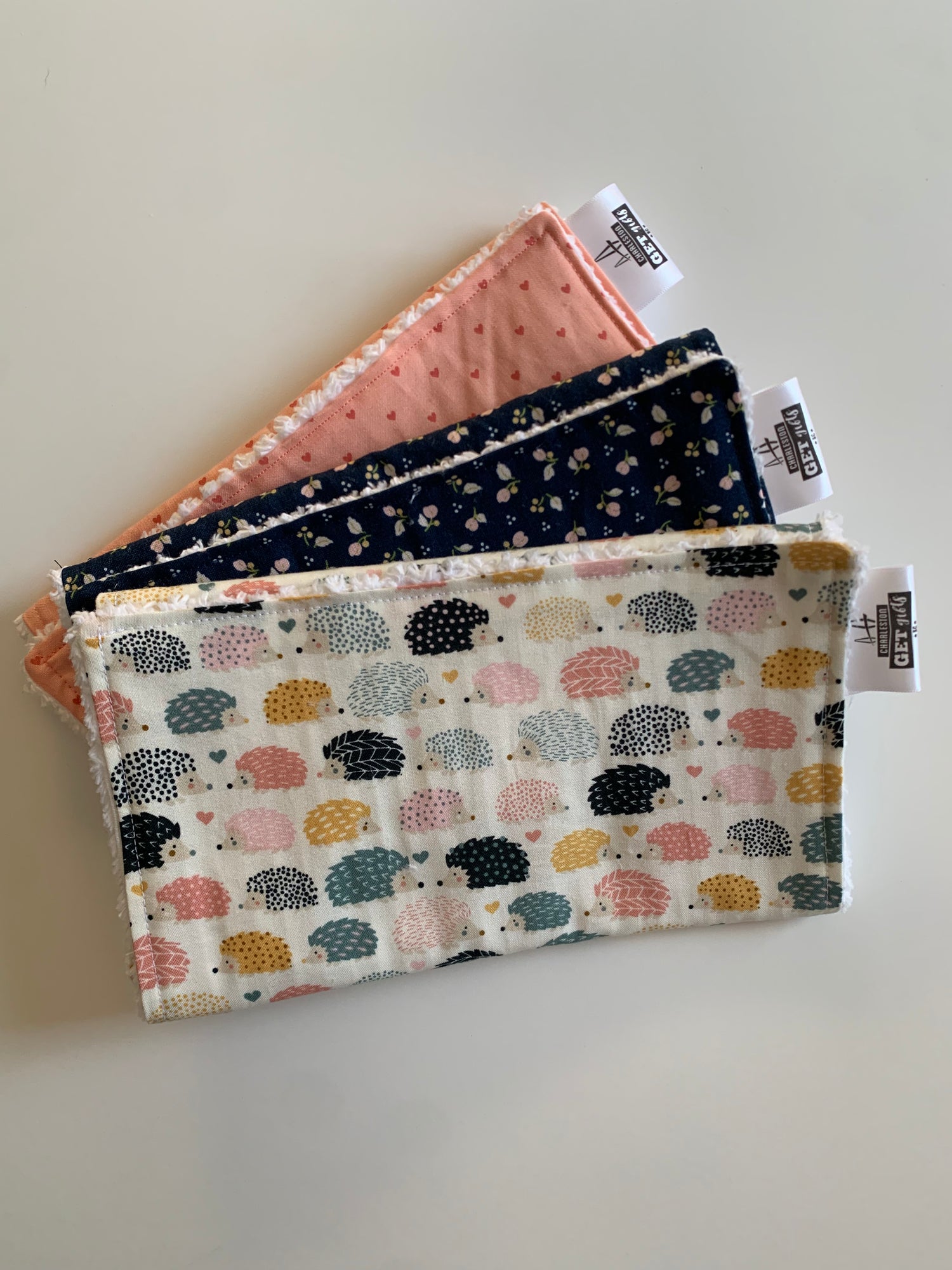 Cute Toiletry Bag in Pink and Grey With Hedgehogs -  Norway