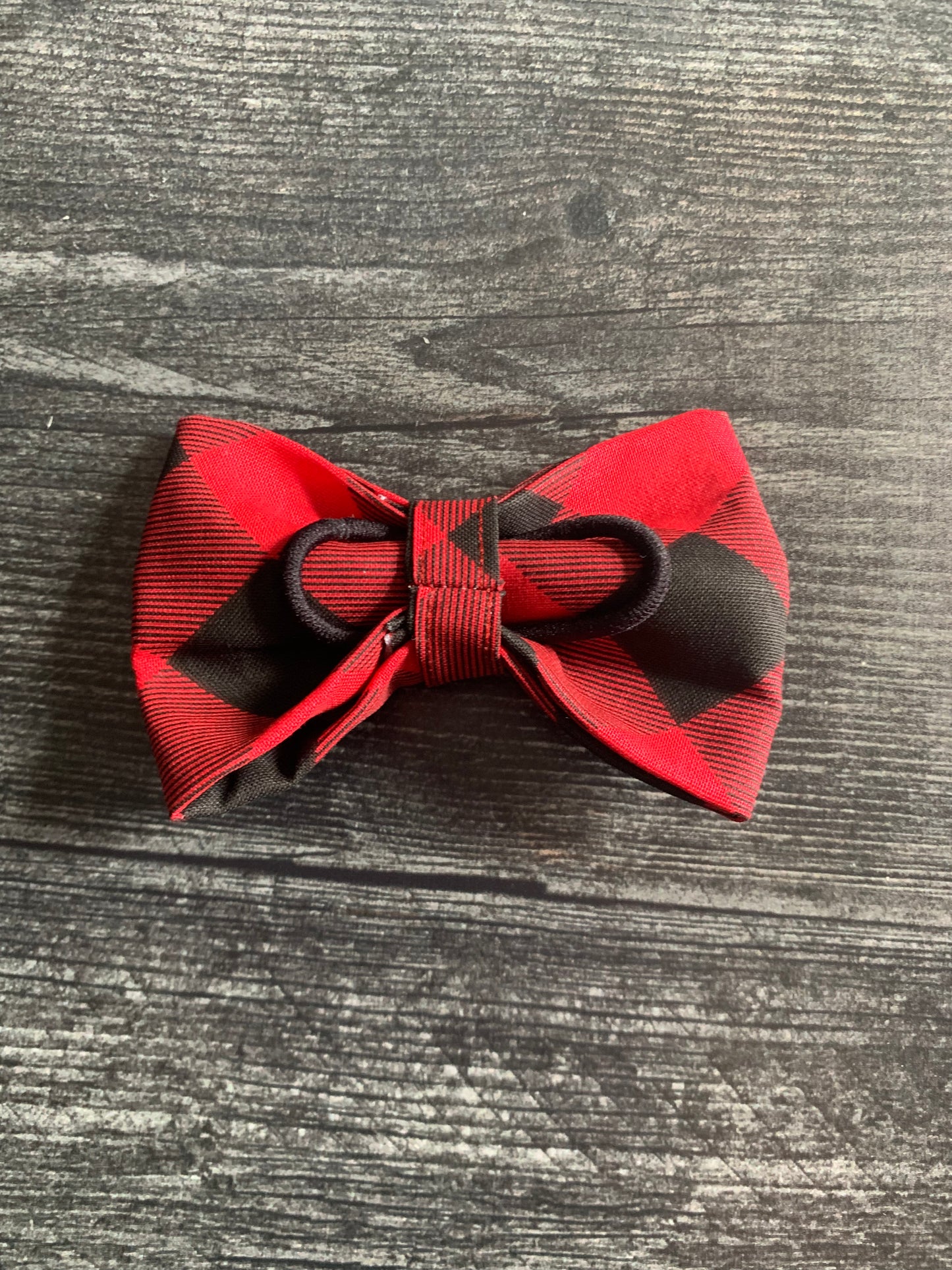 Red and Black Buffalo Check - Pet Bow Tie