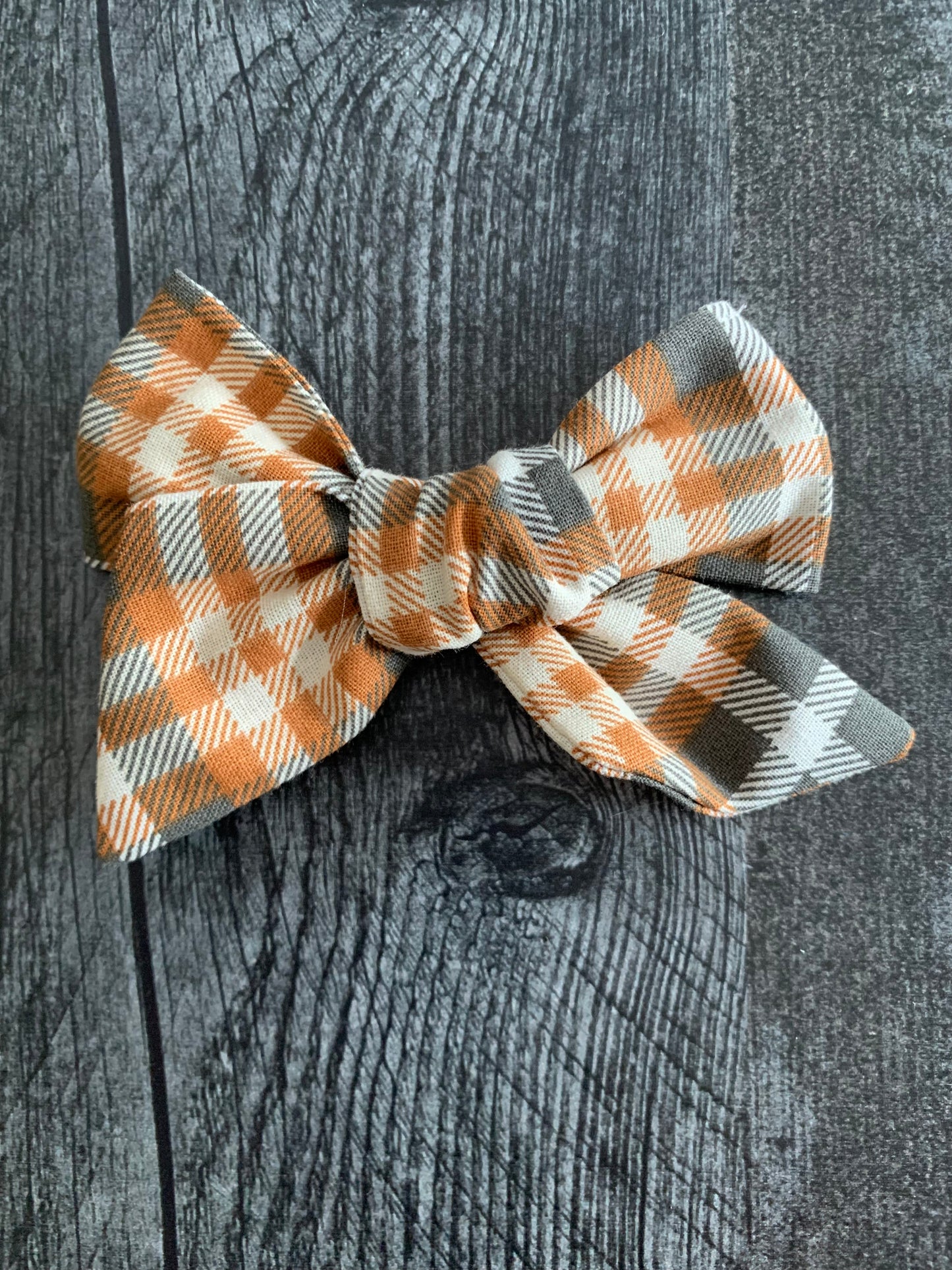 Pumpkin Pie Plaid - Hair Bows