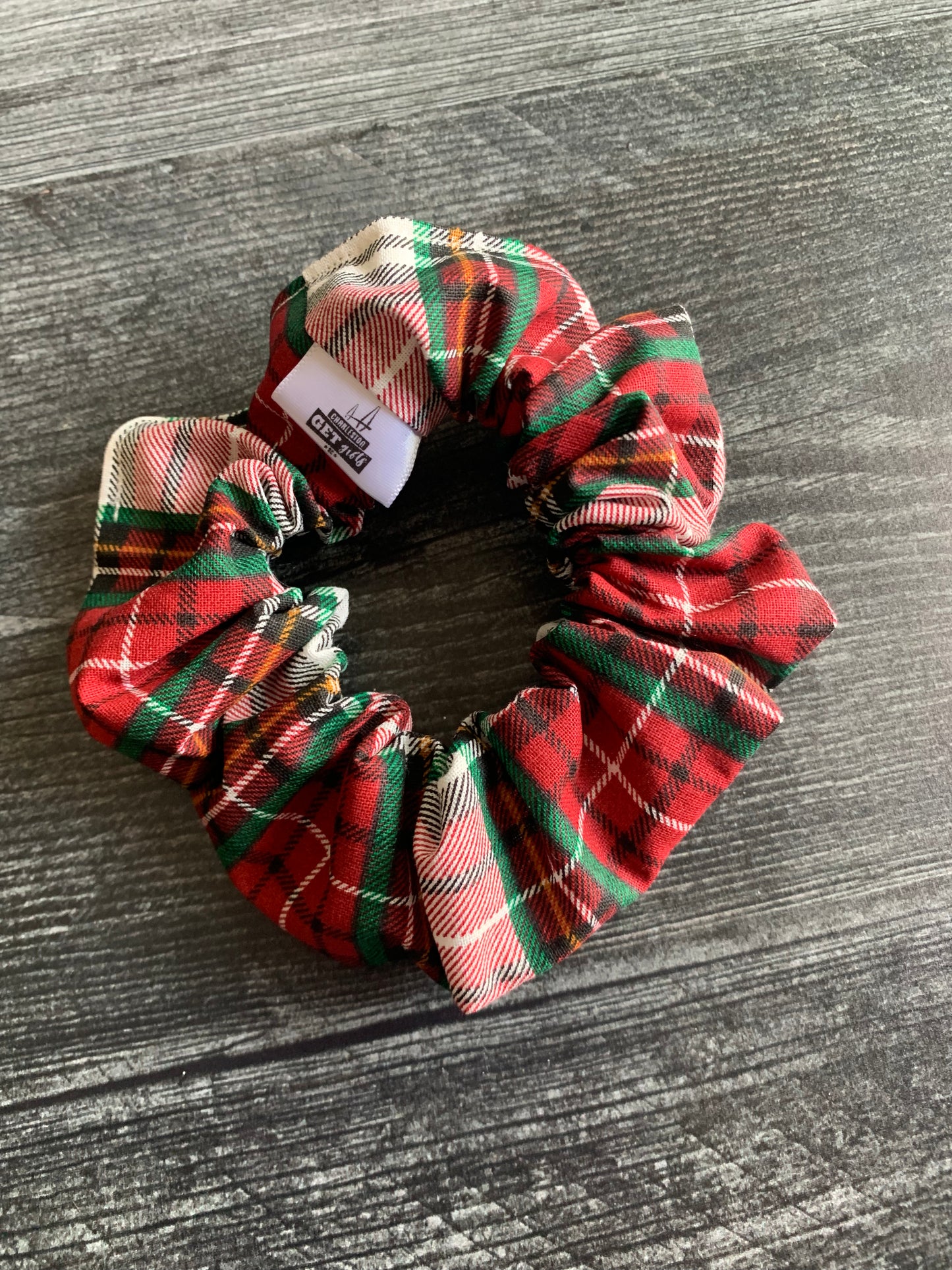 Holiday Plaid - Cotton Scrunchie