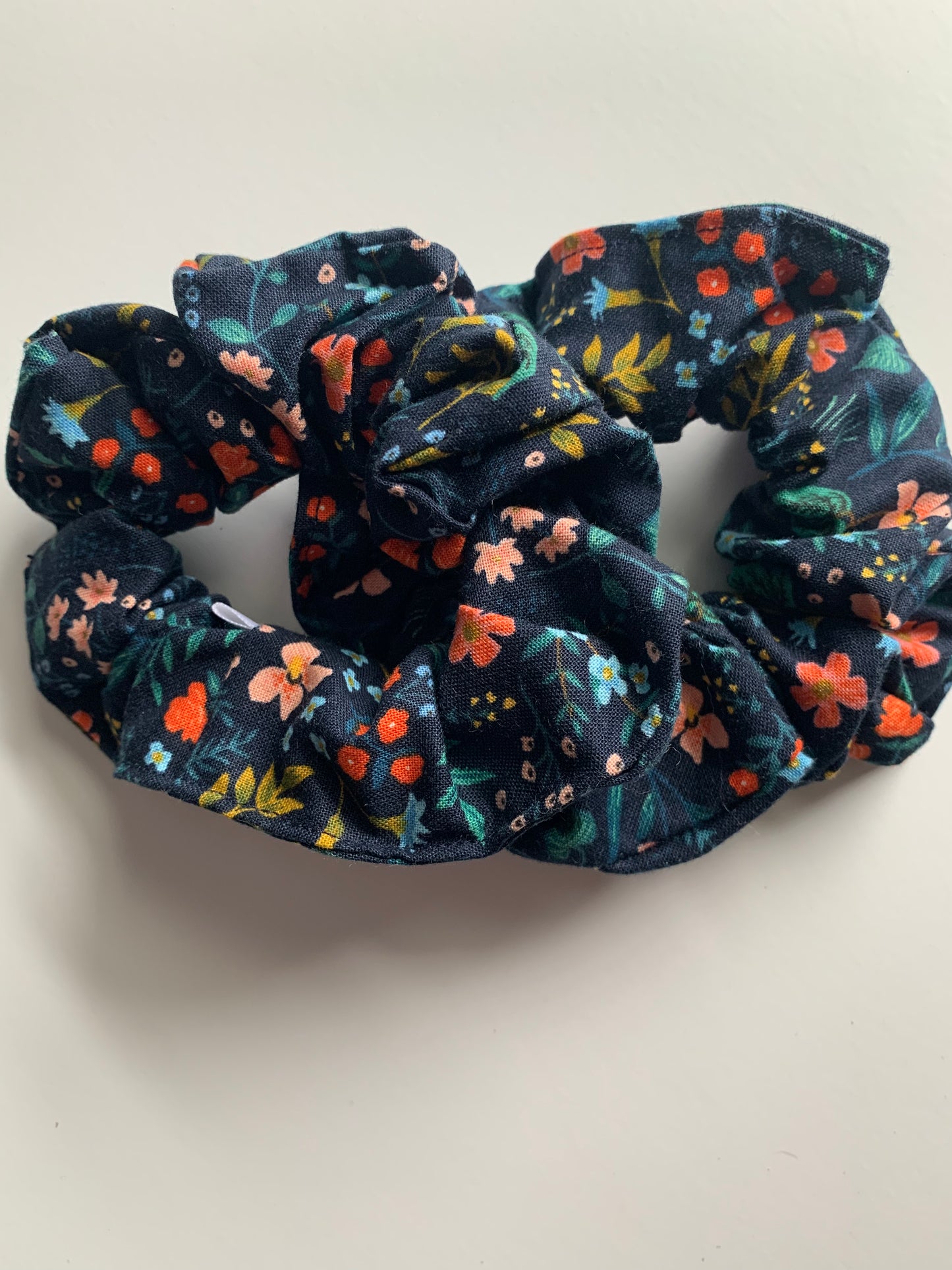 Wildwood Navy - Cotton Scrunchie