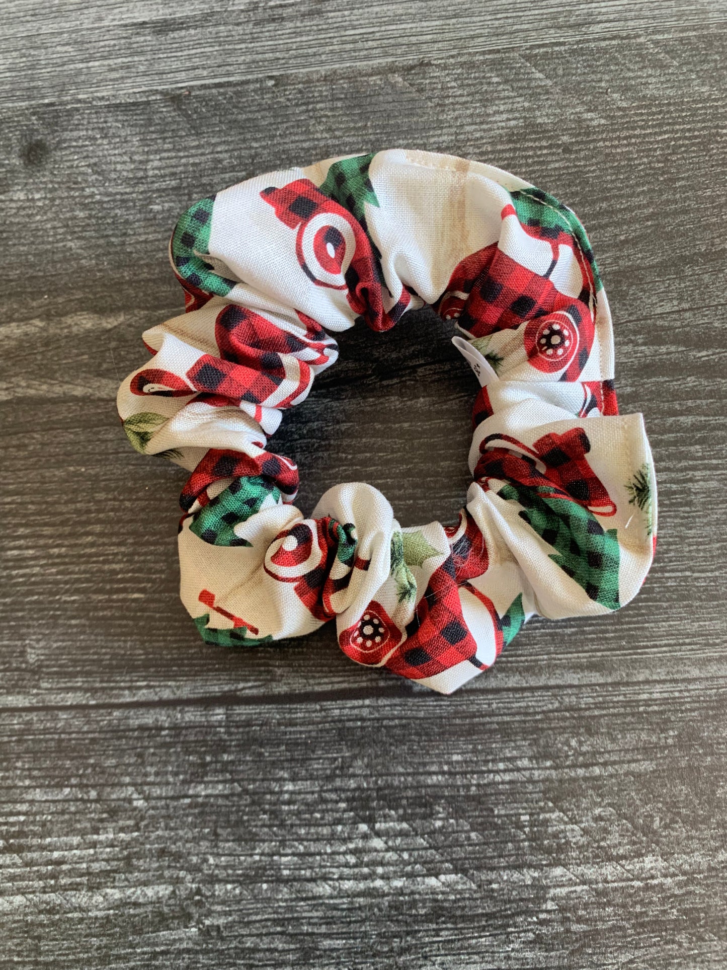 Buffalo Trucks on Cream - Cotton Scrunchie